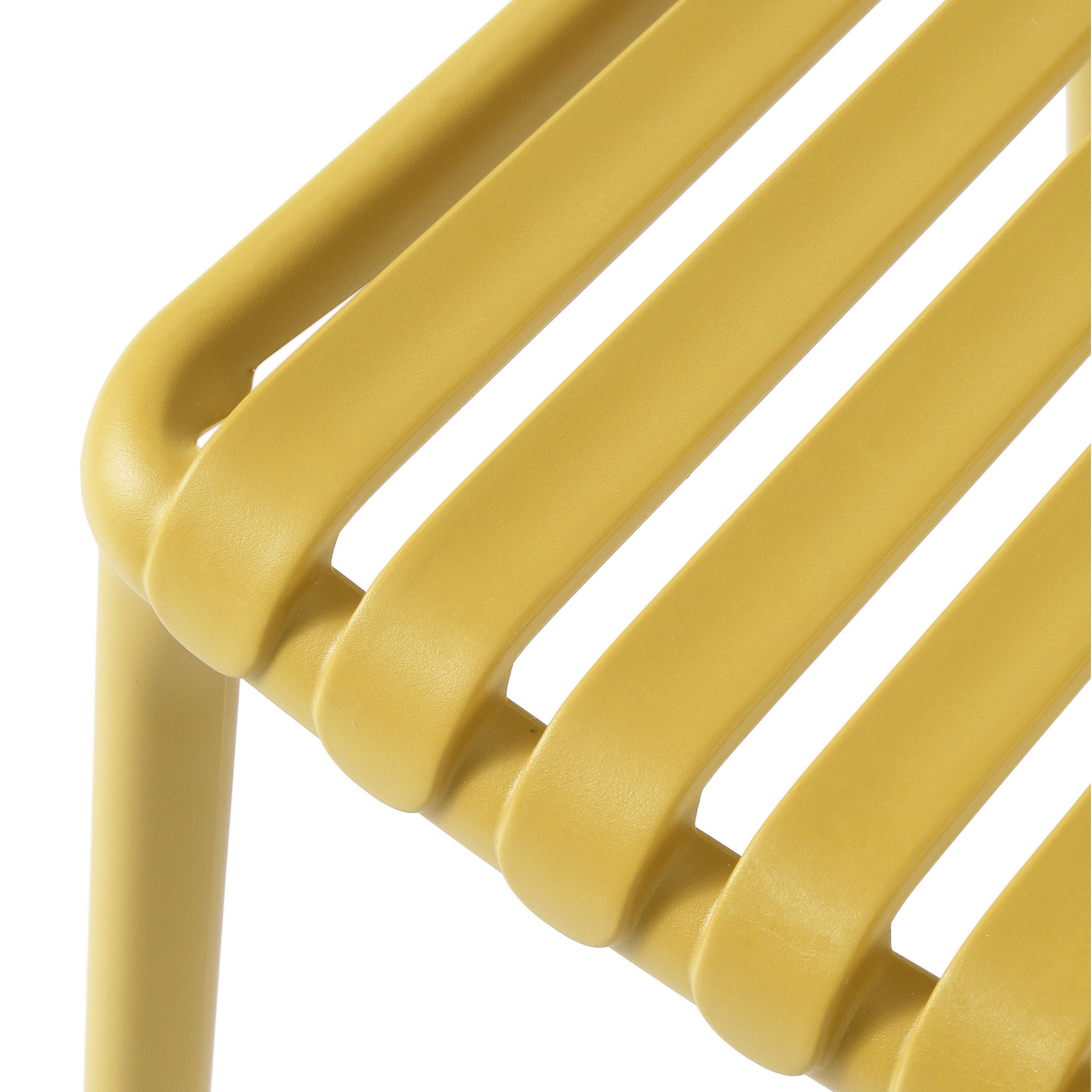 Sunshine 5-Piece Outdoor Metal Dining Table Set And Stackable Resin Patio Chairs