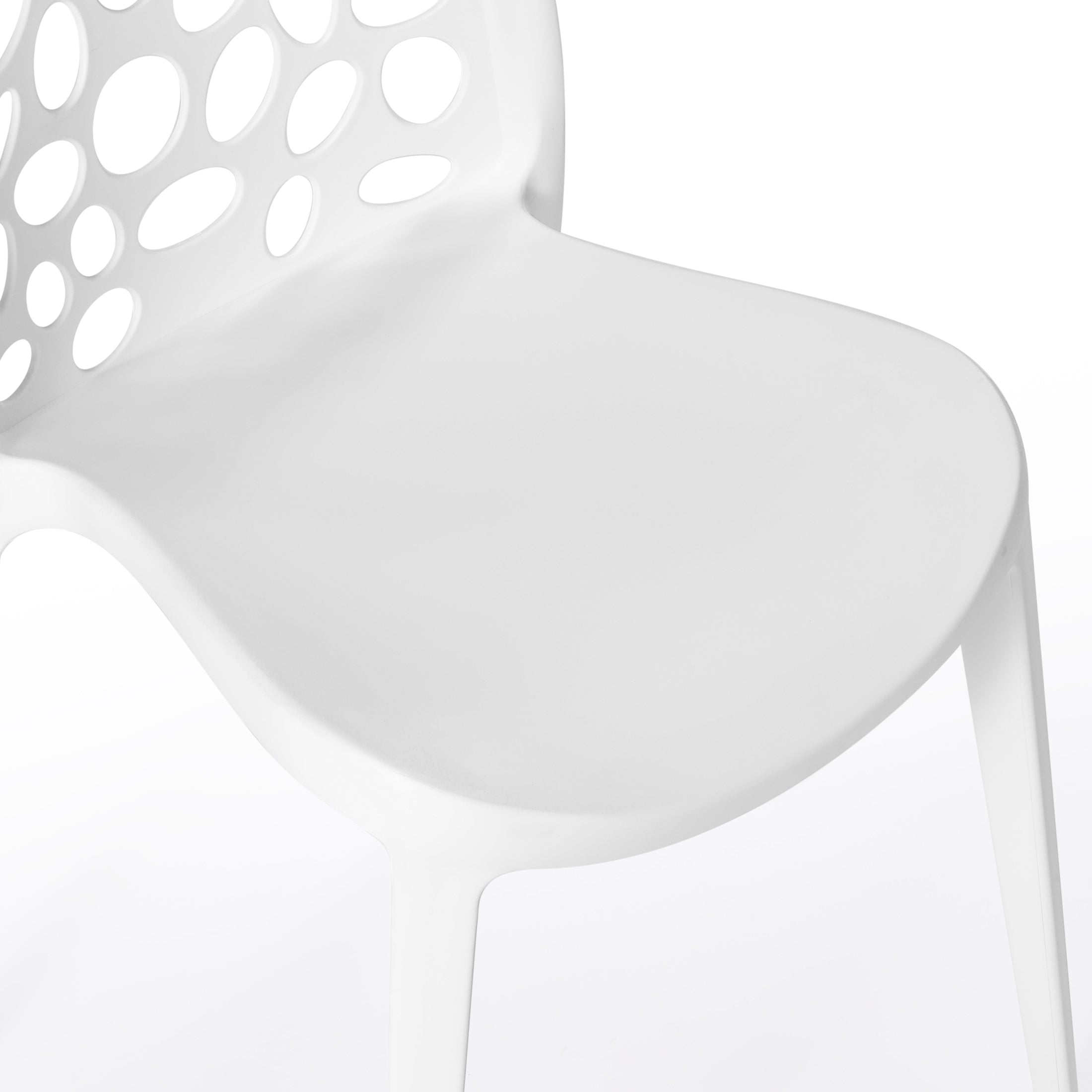 Sunshine Outdoor Modern Stackable Patio Dining Chairs (Set of 2)