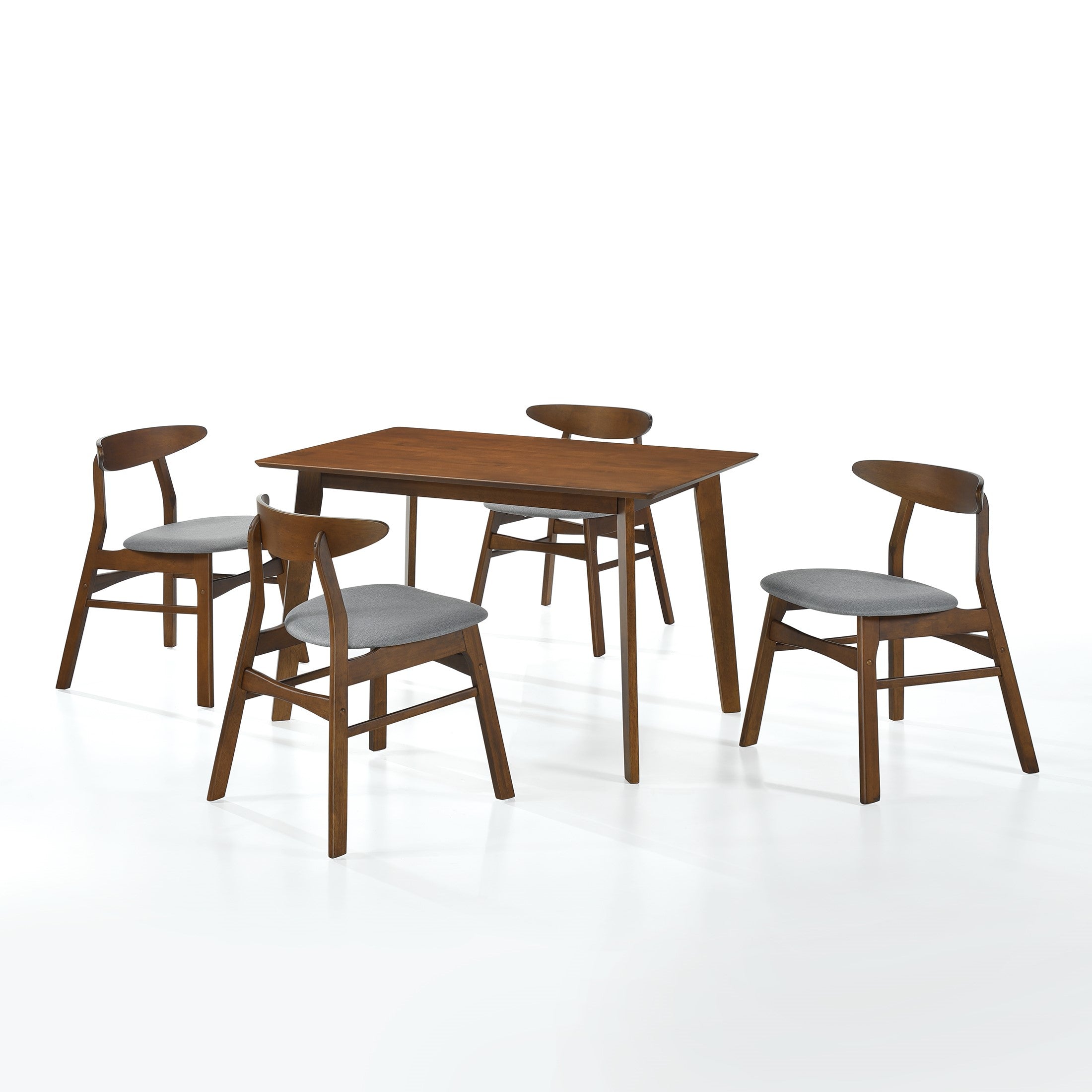 Scarsdale 5-Piece set solid Wood upholstered seat dining set with table and chairs