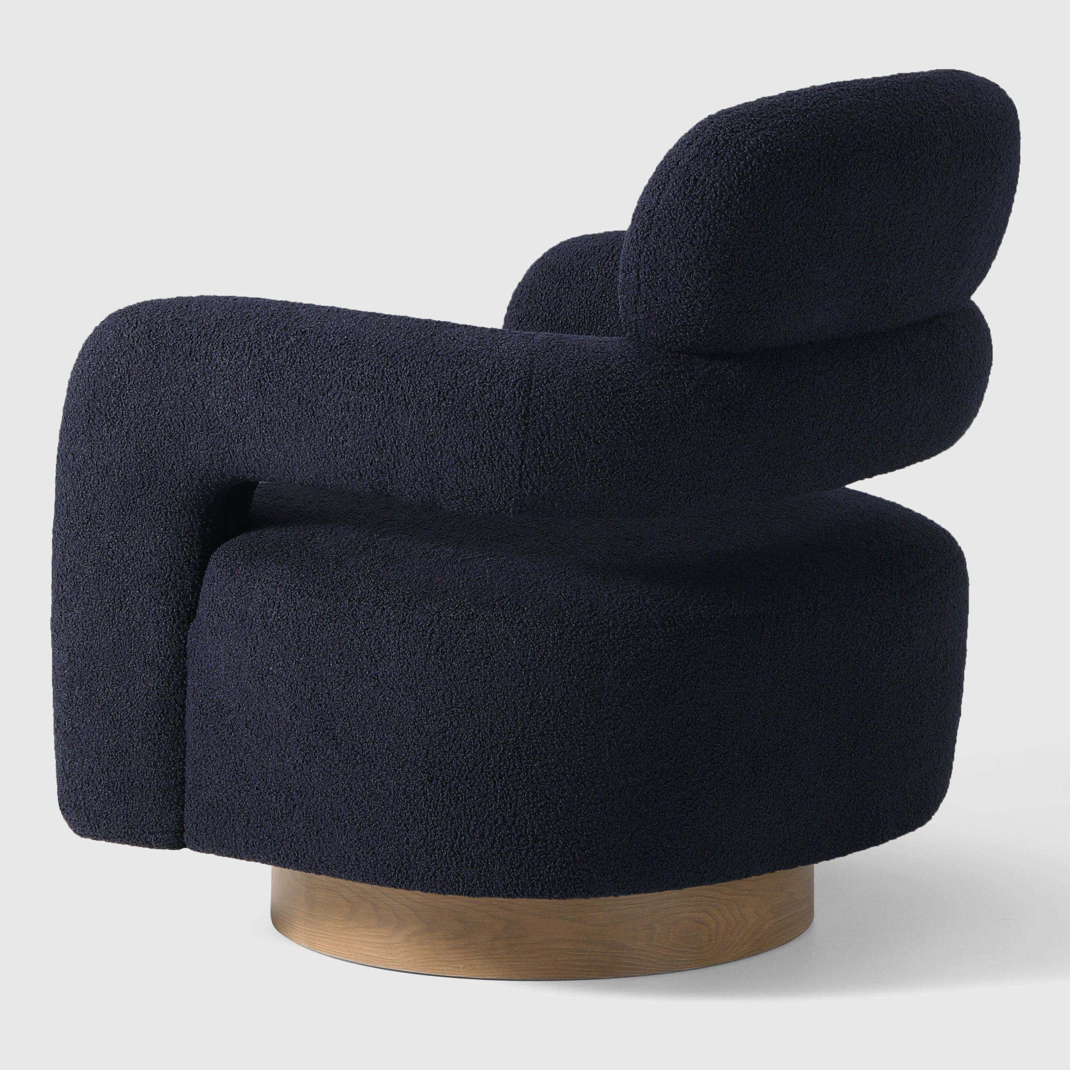 Celine Mid-Century Modern Sherpa Swivel Barrel Accent Chair (Set of 2)