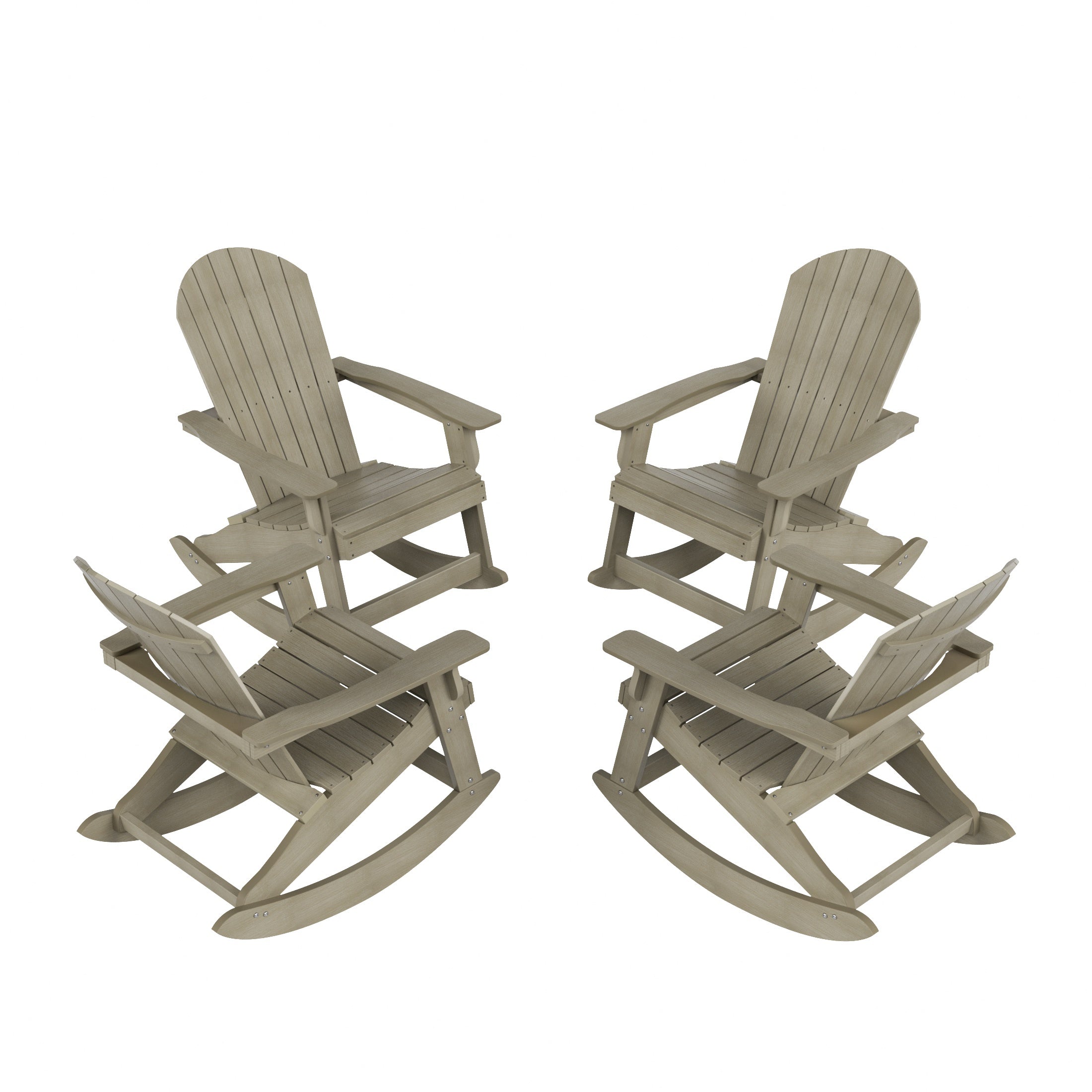Florence Outdoor Rocking Adirondack Chair (Set of 4)