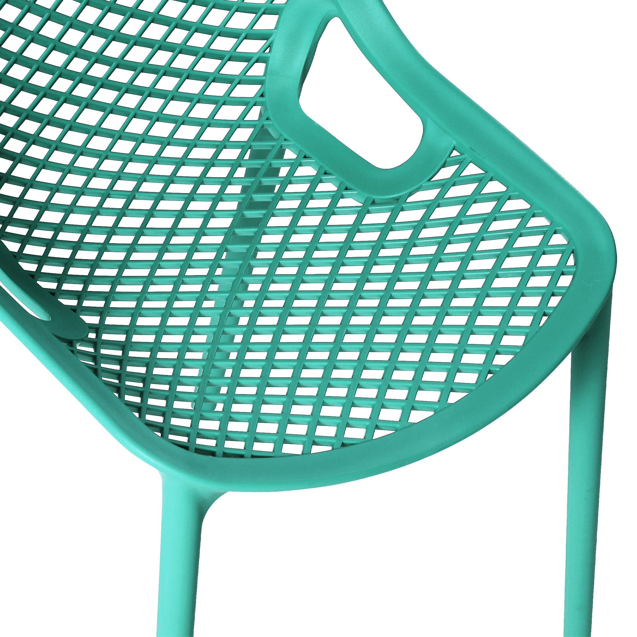 Sunshine Outdoor Stackable Modern Plastic Dining Chairs (Set of 2)