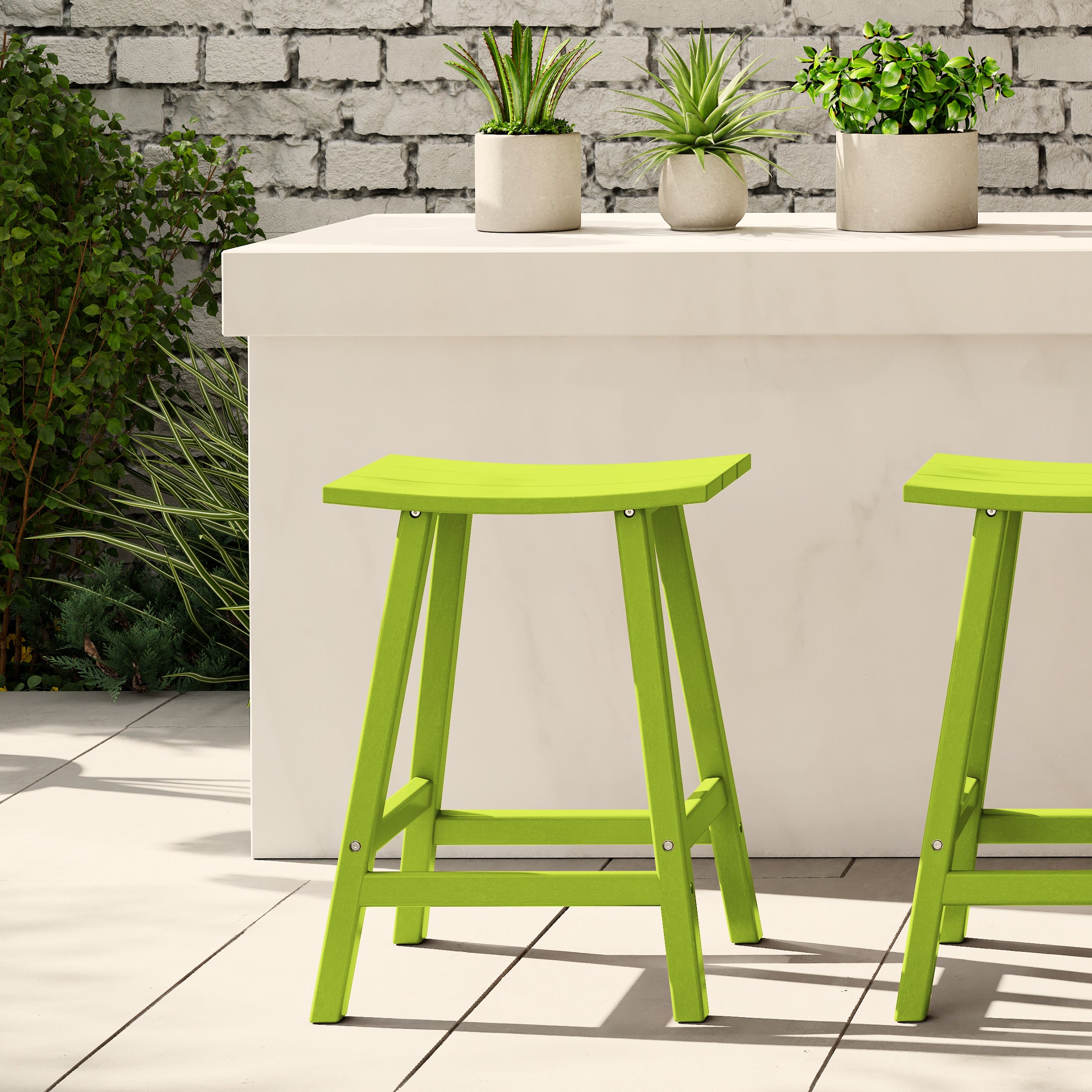 Paradise 24" height Outdoor / Patio Saddle bar stool