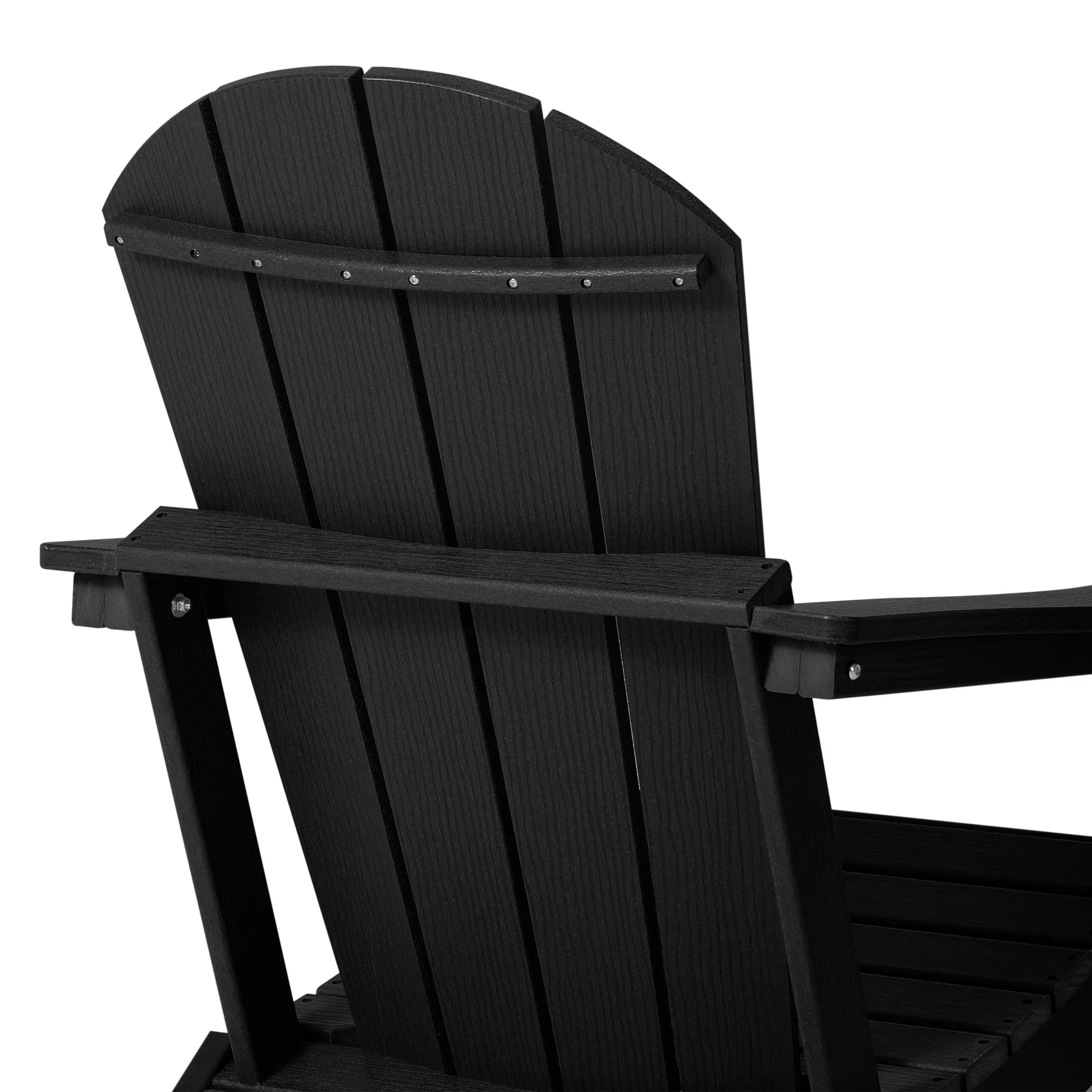 Rockport Outdoor Patio HDPE Resin Adirondack Chair With Cup Holder and
