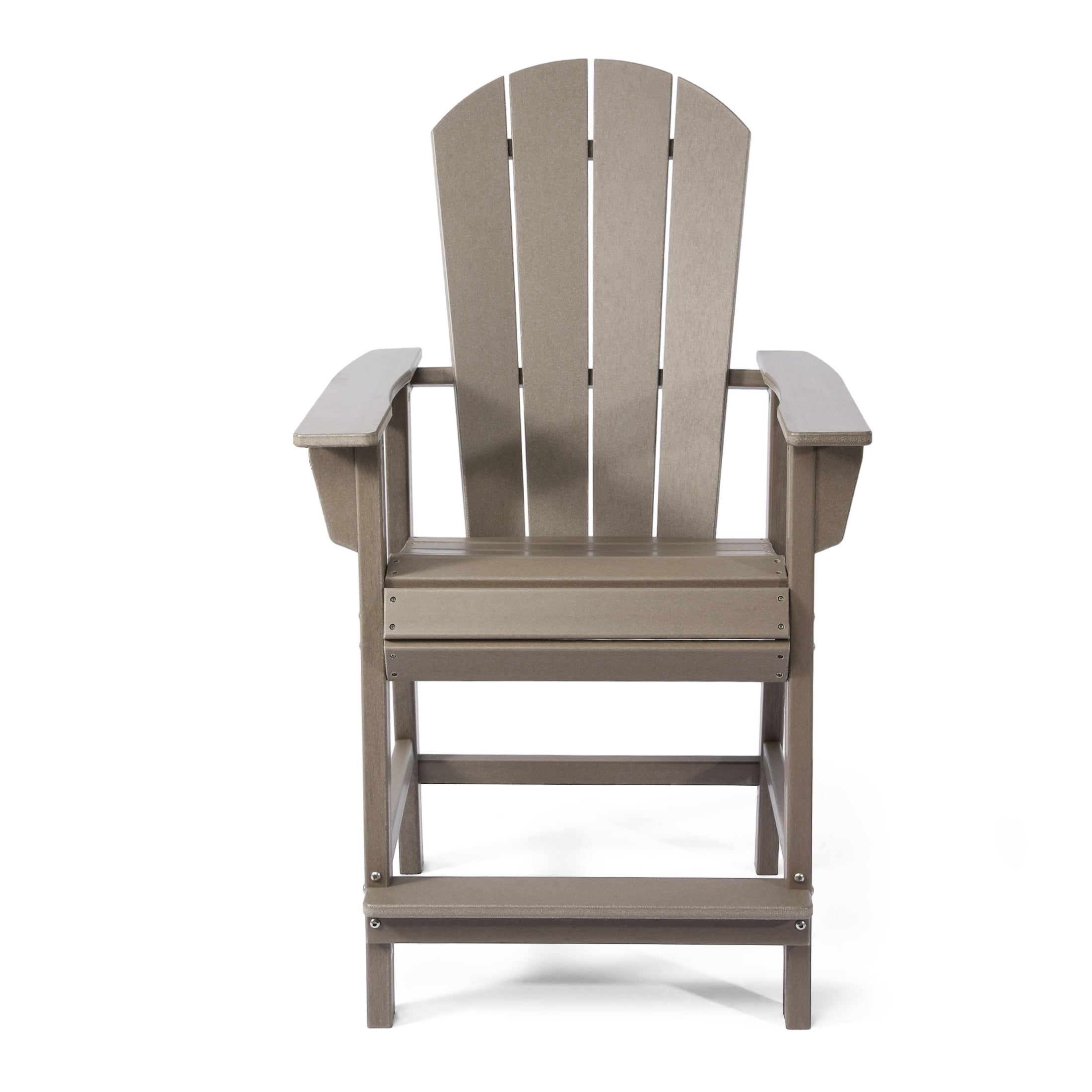 Paradise Outdoor HDPE  Tall Adirondack Counter Height Bar Chair With Cup Holder