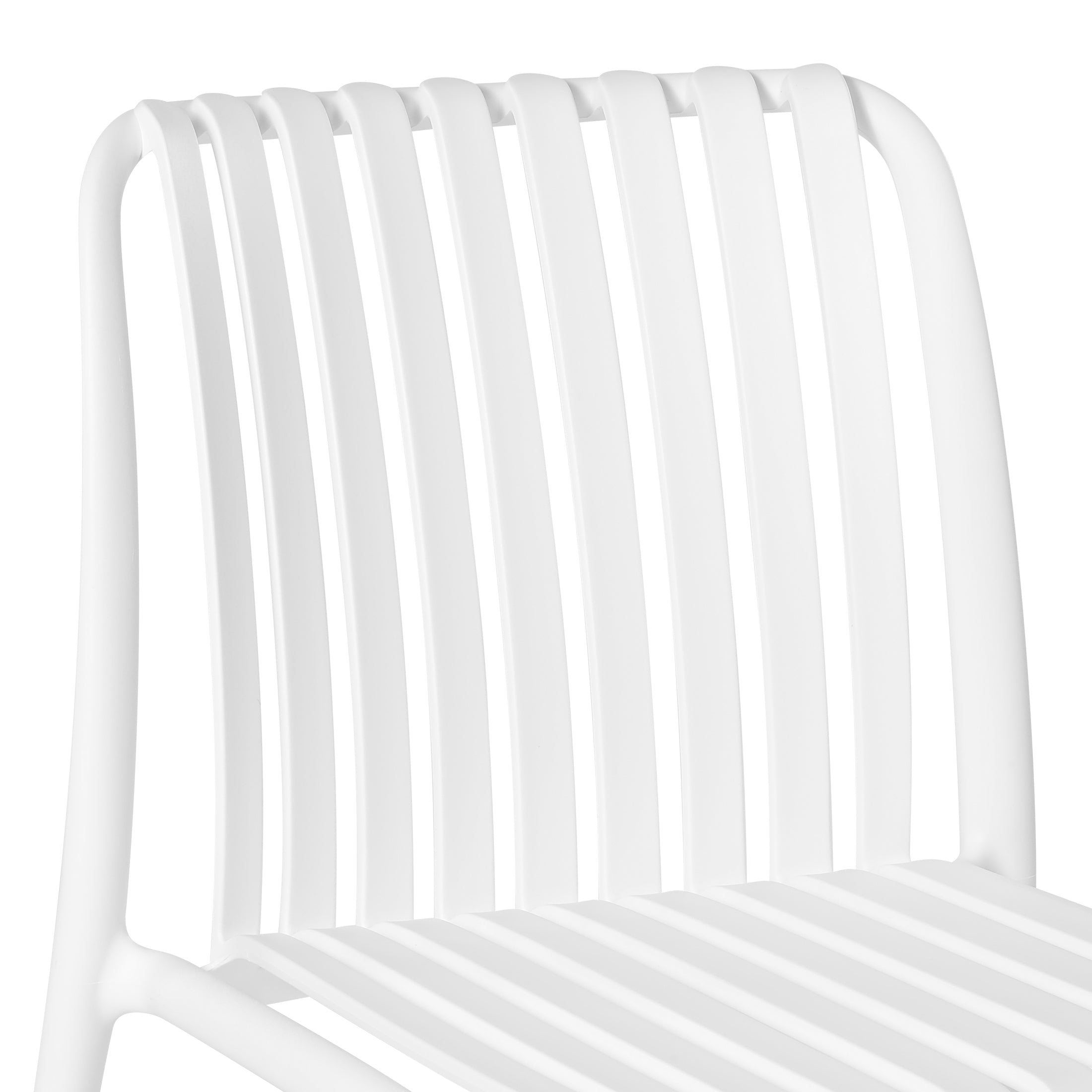 Sunshine Outdoor Stackable Polypropylene Plastic Dining Side Chairs (Set of 2)