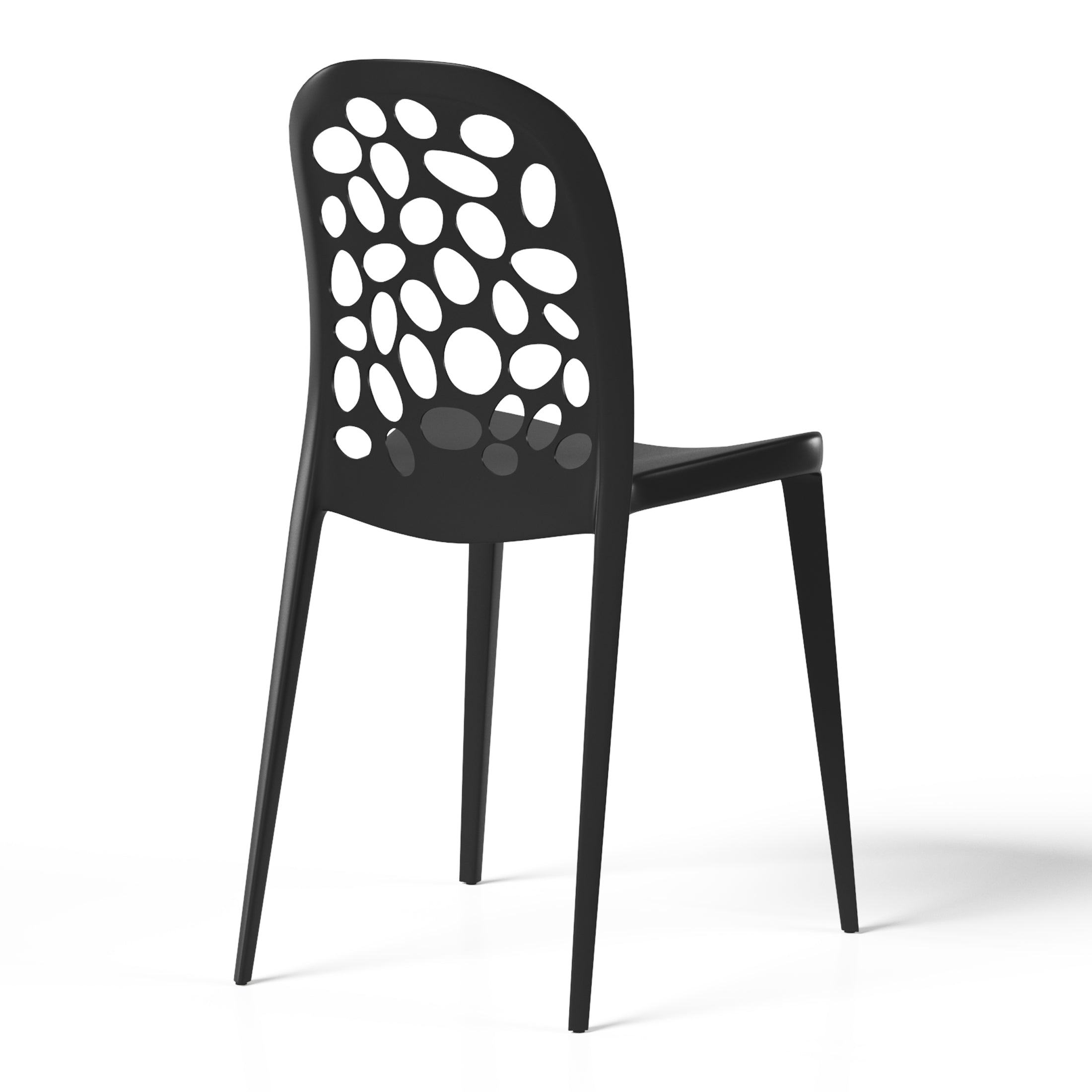 Sunshine Outdoor Modern Stackable Patio Dining Chairs (Set of 2)