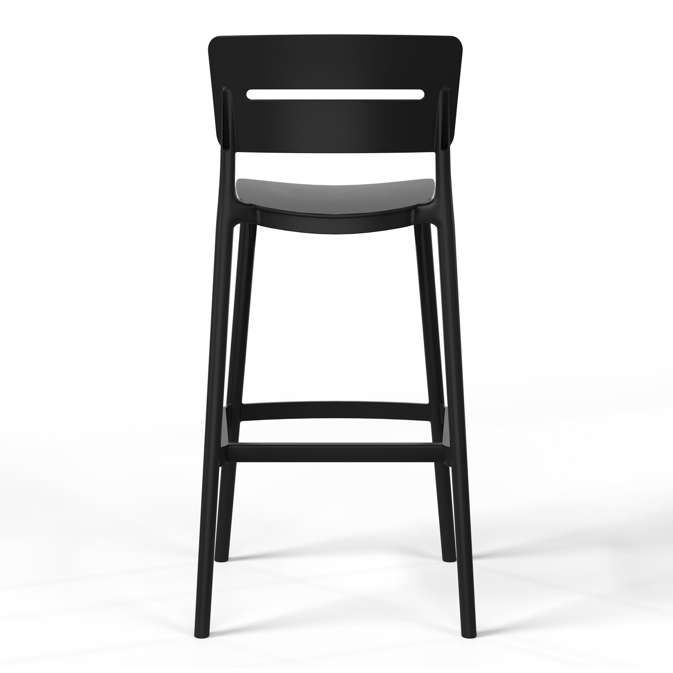 Sunshine Stackable Polypropylene Resin Plastic Outdoor Patio Bar Stools (Set of 2)