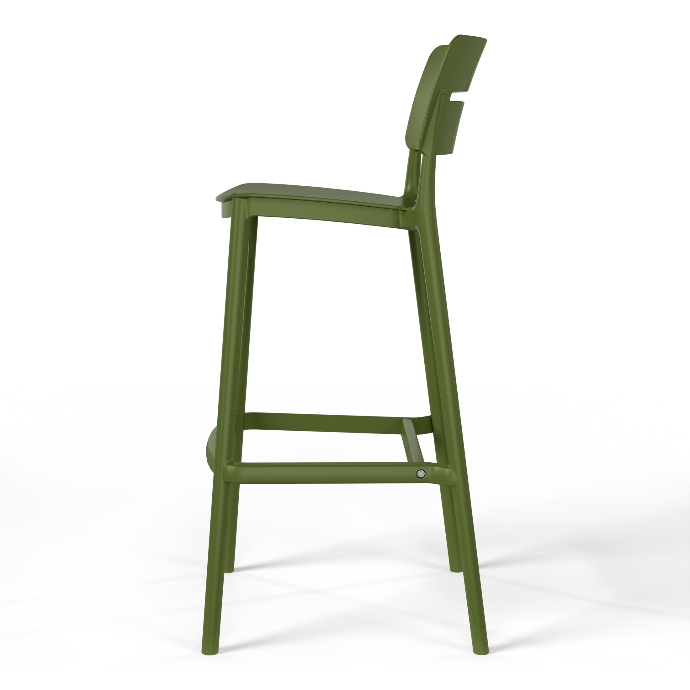 Sunshine Stackable Polypropylene Resin Plastic Outdoor Patio Bar Stools (Set of 2)