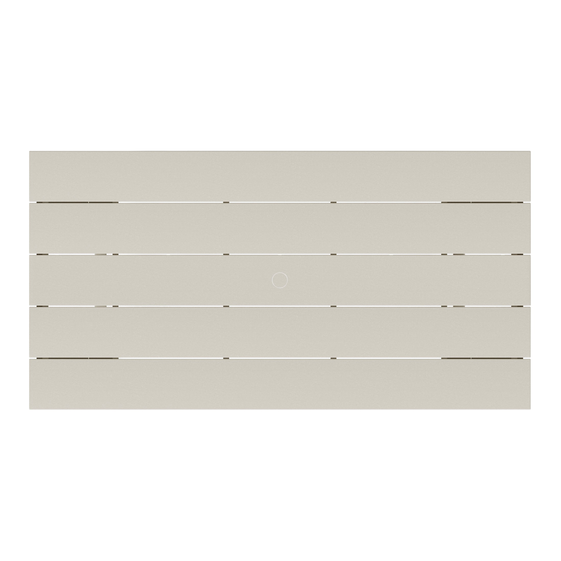 Palms Outdoor Modern HDPE 66" Wide Rectangle Patio Dining Table for 6