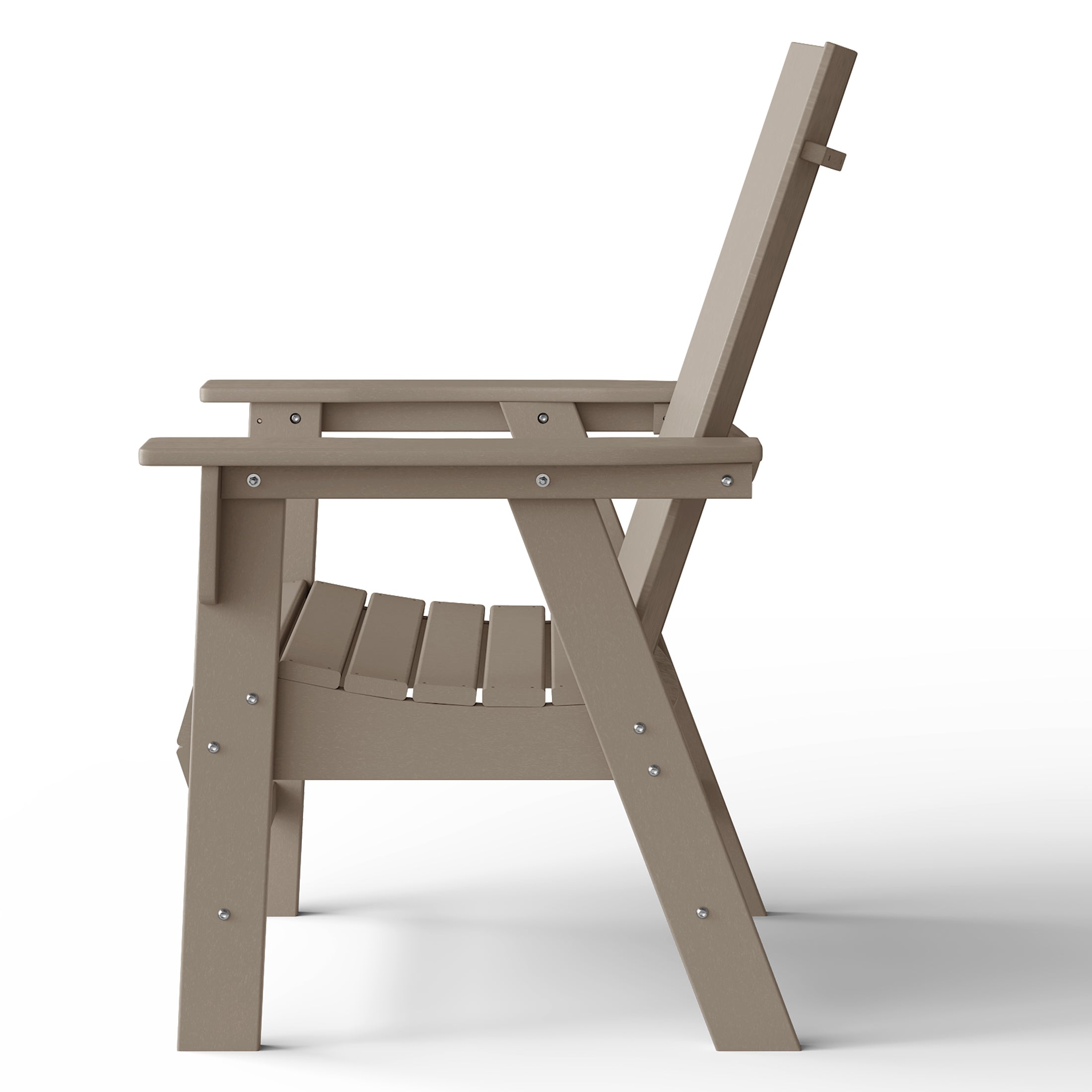 Palms Outdoor Patio HDPE Plastic Modern Adirondack Dining Chair