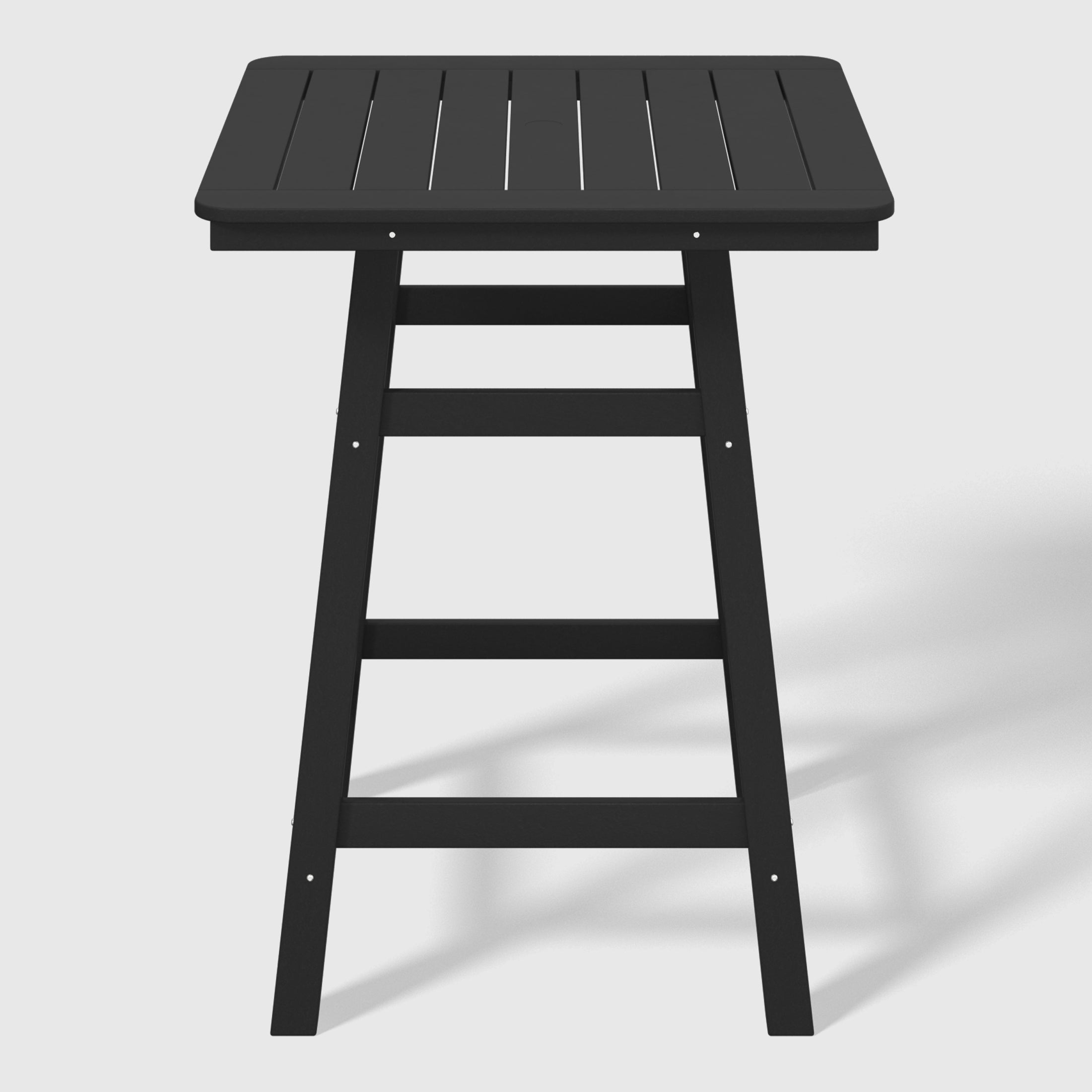 Paradise 30" Square Outdoor Patio Counter High Bistro Bar Table With Umbrella Hole