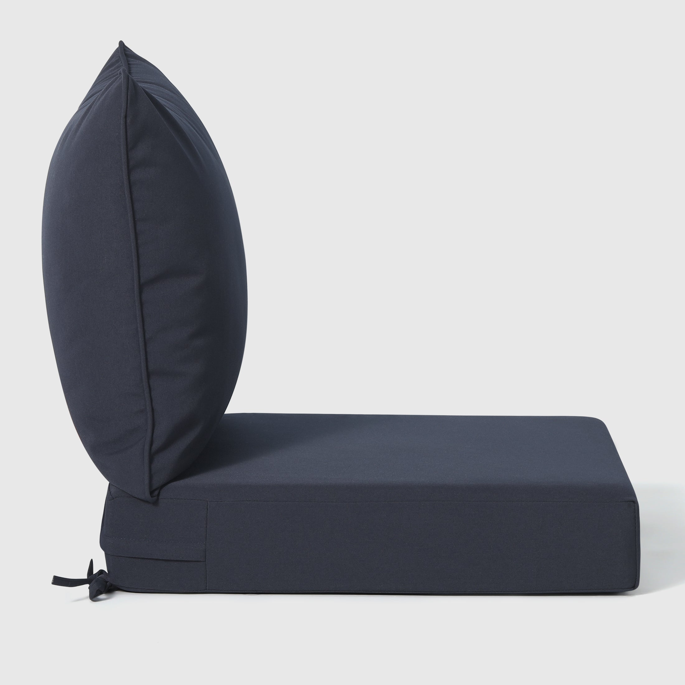 Harmony Water Repellent Outdoor 2-Piece Deep Set Patio Seat Back Chair Cushions, 25" x 25"