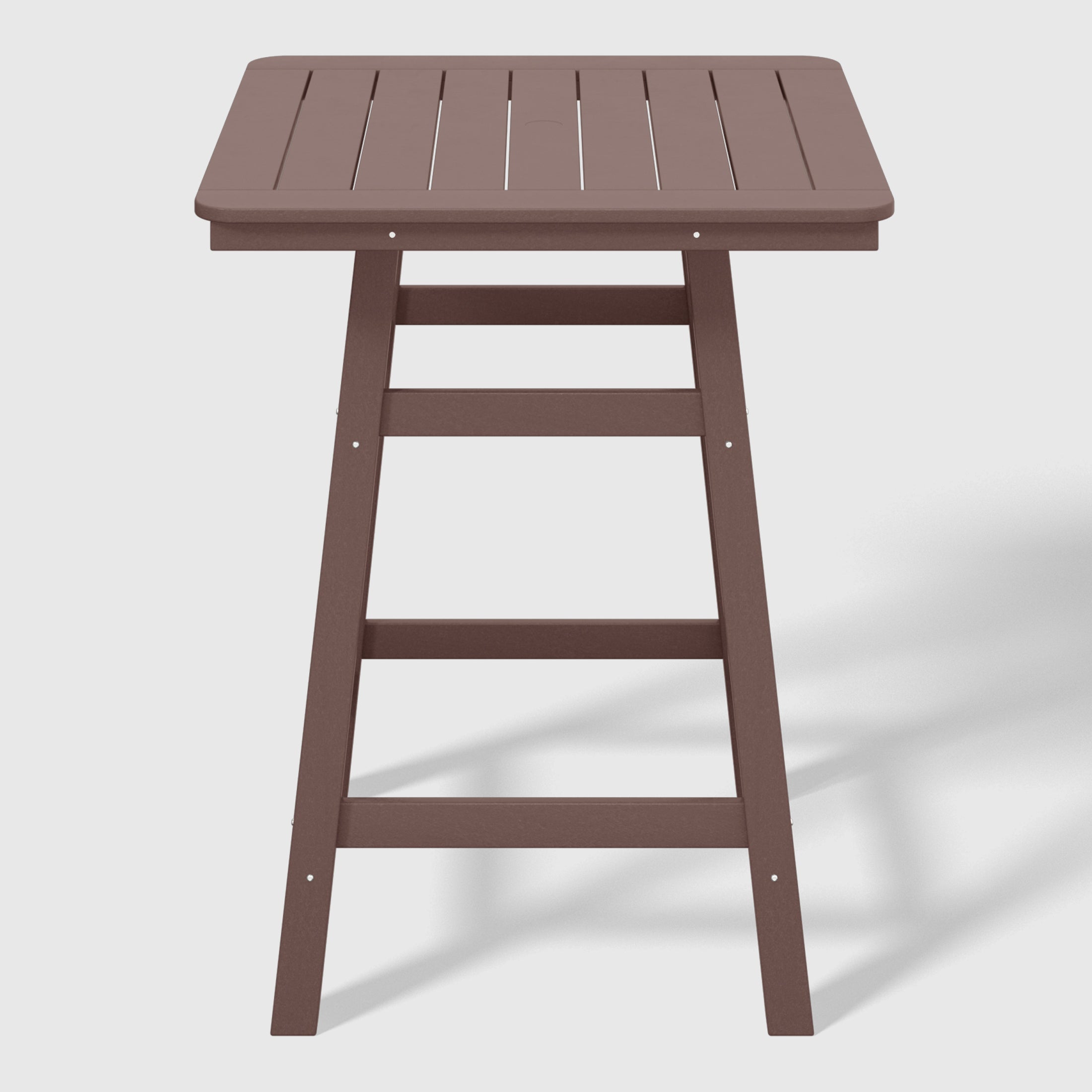 Paradise 30" Square Outdoor Patio Counter High Bistro Bar Table With Umbrella Hole