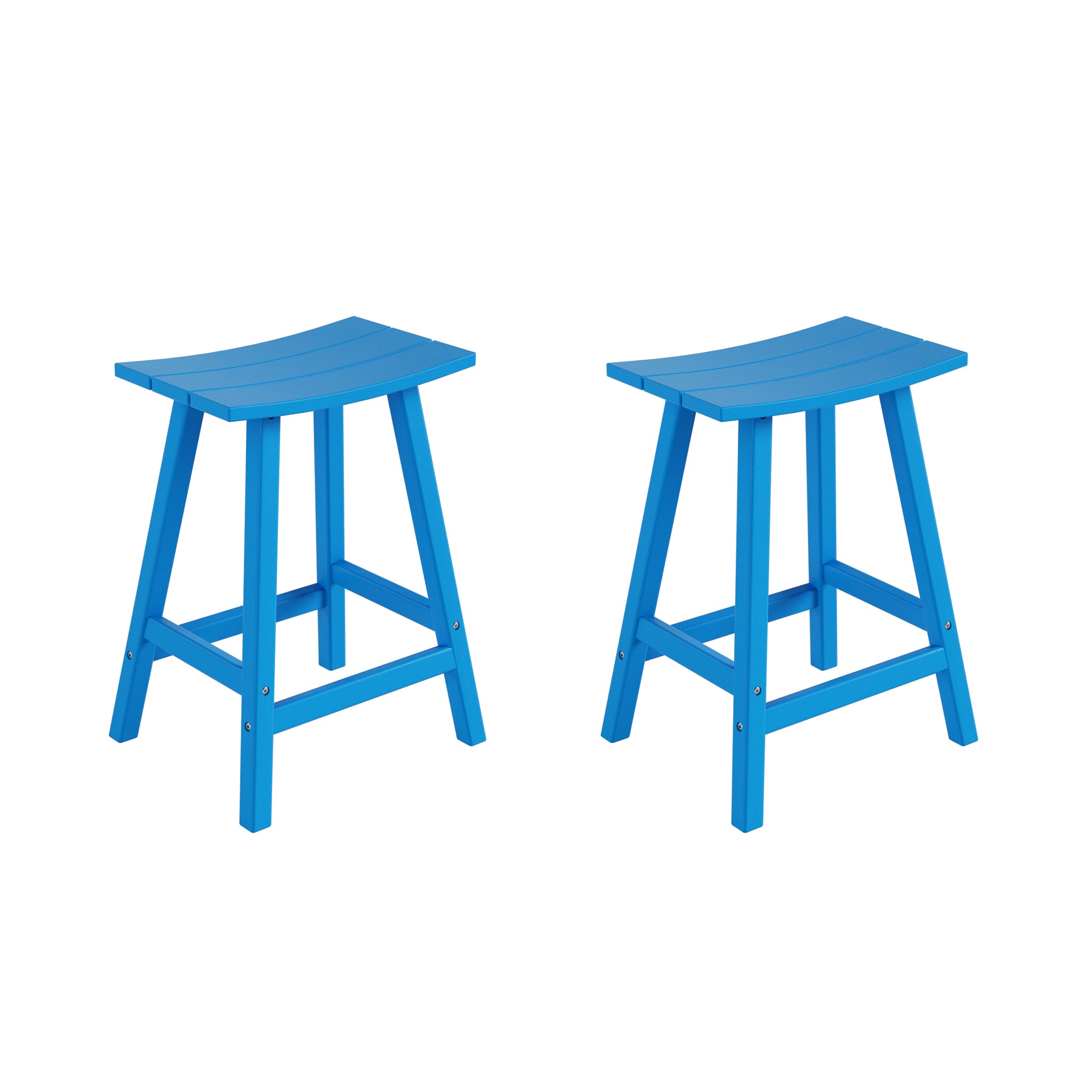 Paradise 2 piece set of 24" height Outdoor / Patio Saddle bar stools