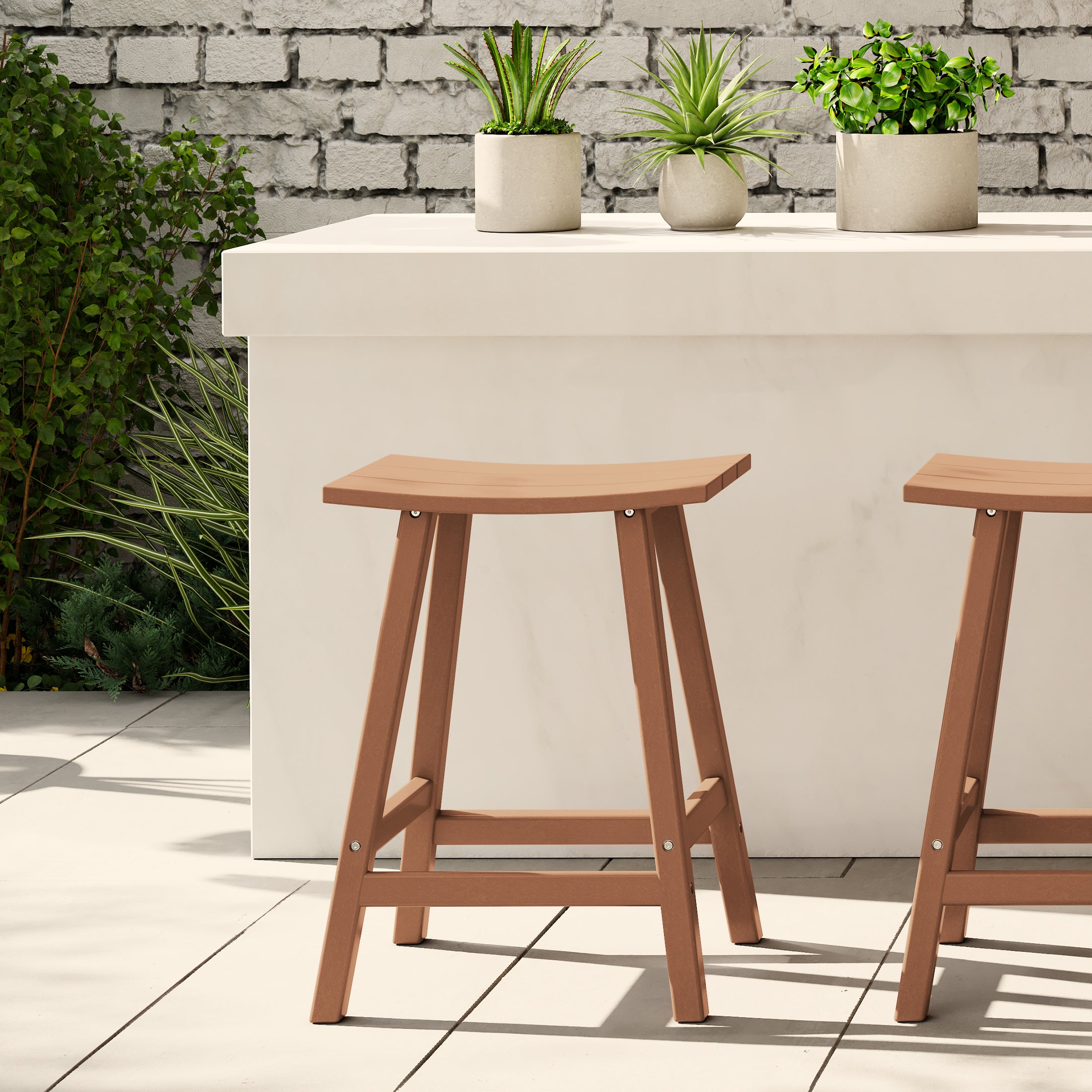 Paradise 24" height Outdoor / Patio Saddle bar stool