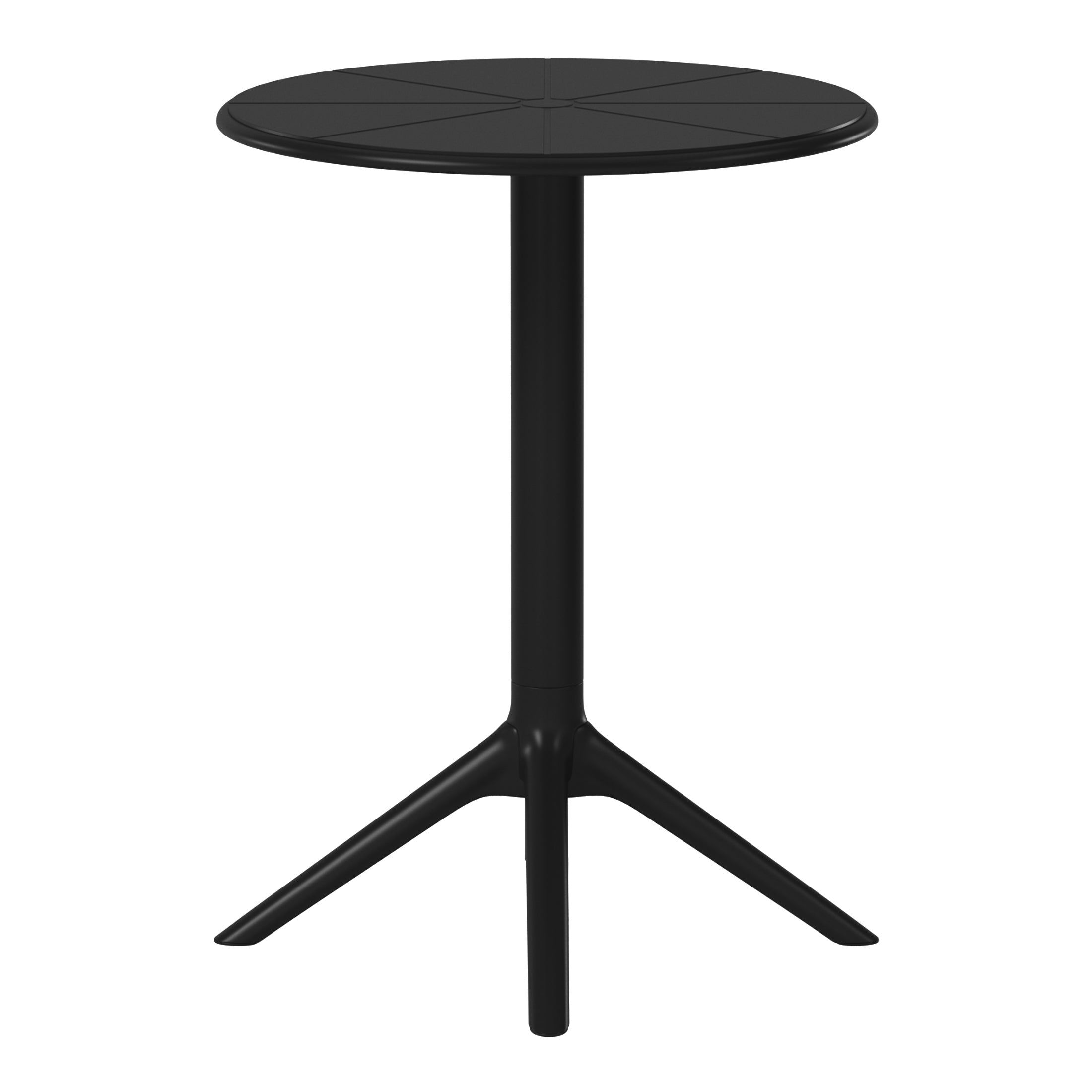 Sunshine 23.5" Outdoor Polypropylene Resin Round Patio Bistro Dining Table for 2