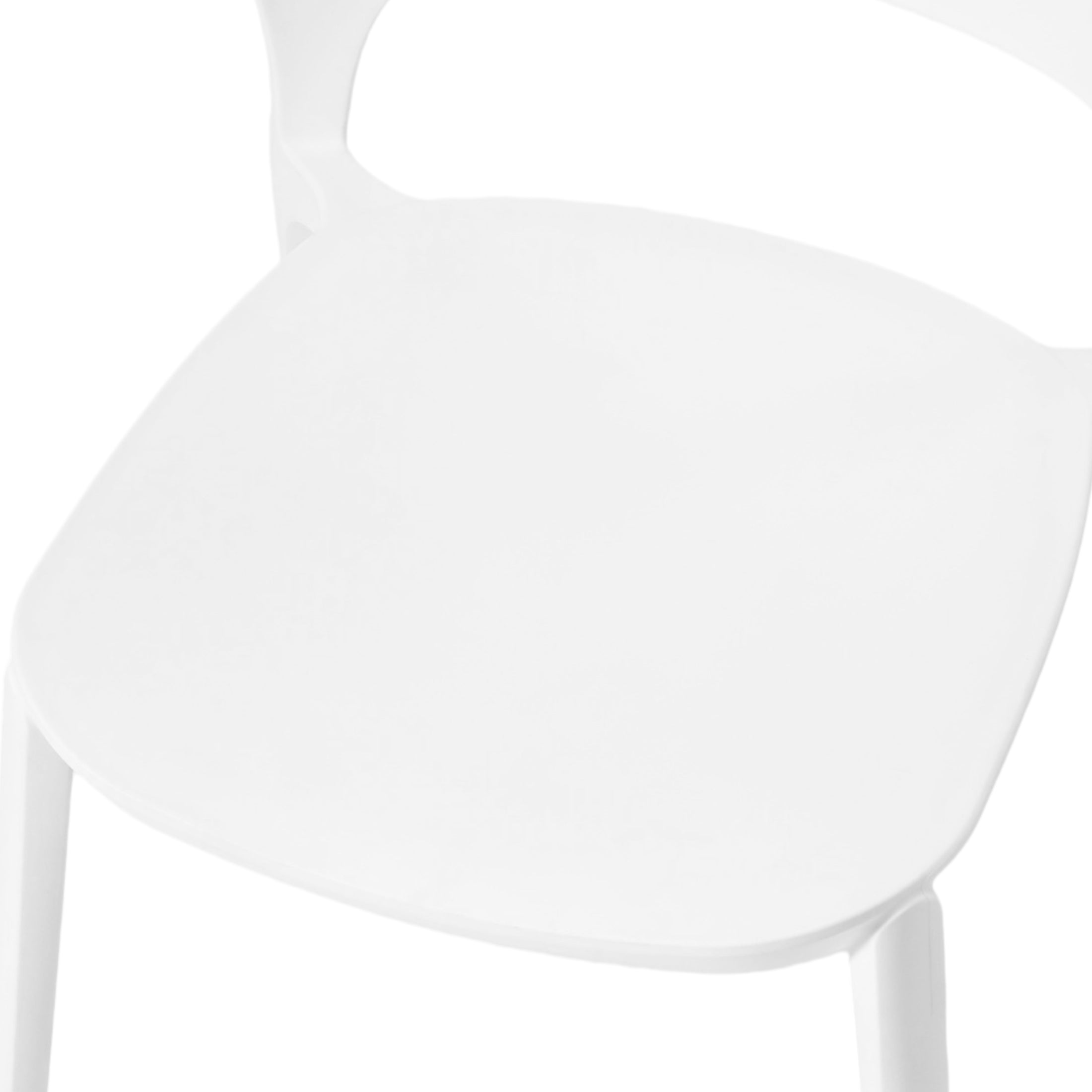 Sunshine Outdoor Modern Stackable Plastic Patio Dining Side Chairs (Set of 2)