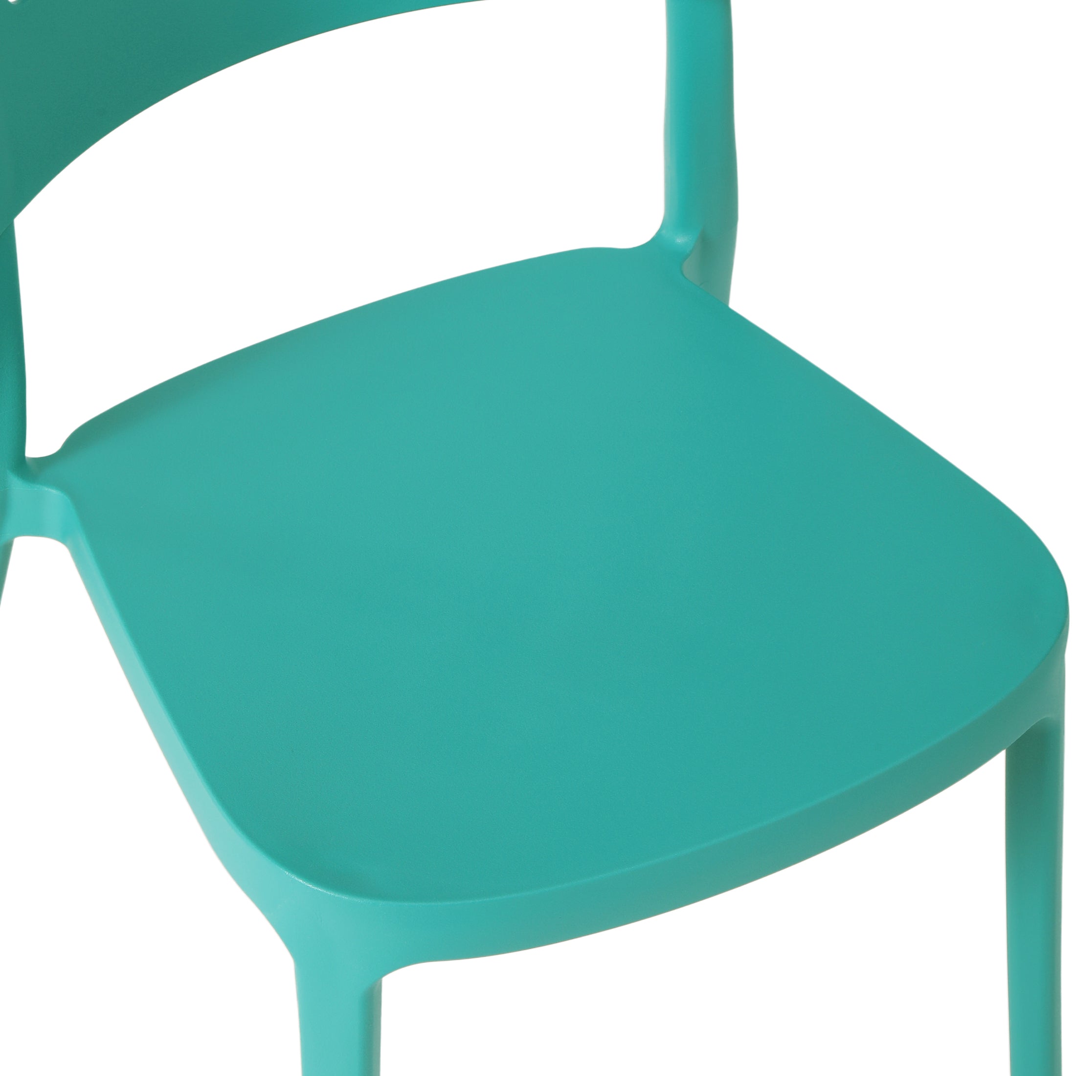 Sunshine Outdoor Modern Stackable Plastic Patio Dining Chairs (Set of 4)