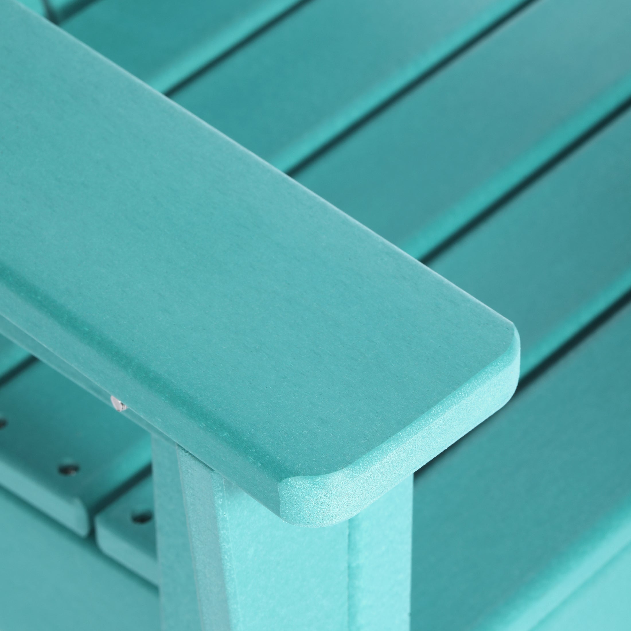 Paradise 2-Piece Kids Outdoor HDPE Adirondack Chair With Square Side Table Set