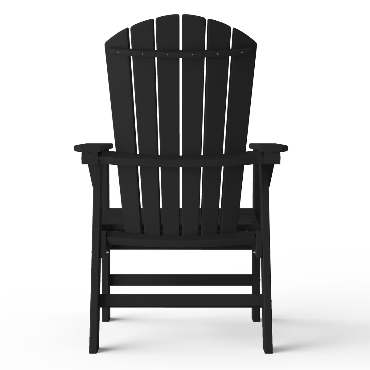 Portside Outdoor Patio Shell-back Adirondack Dining Chair Weather Resistant