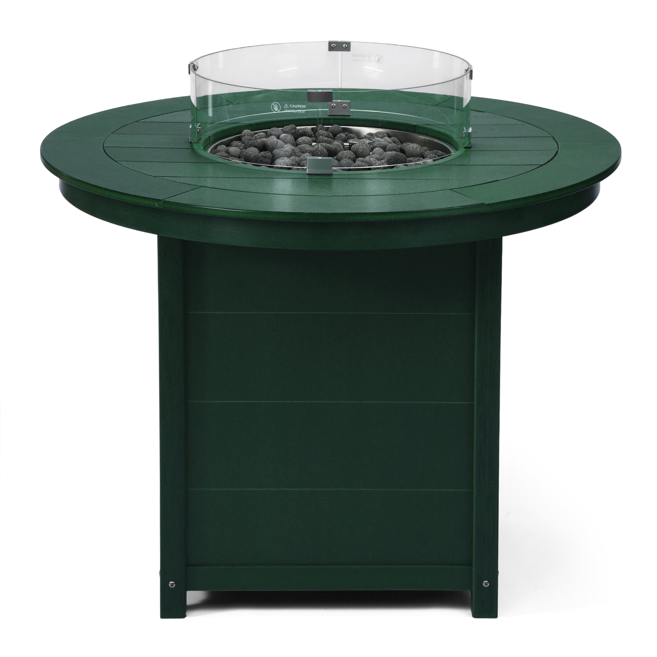 Sol 47" Modern Outdoor Patio Propane Round Counter Height Fire Pit Table