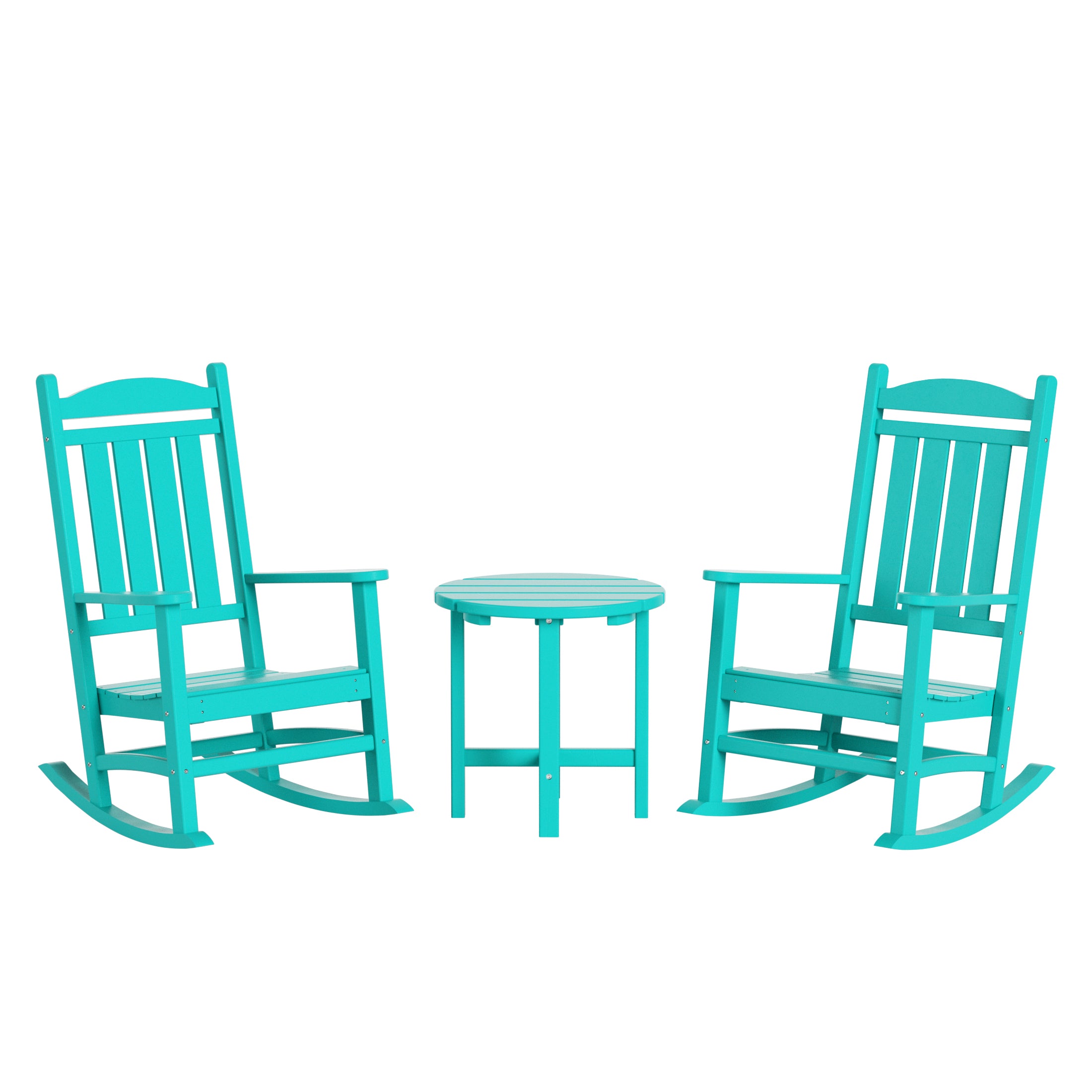 Paradise 3-Piece set Outdoor / Patio rocking chairs with a side table ( 2 seater )
