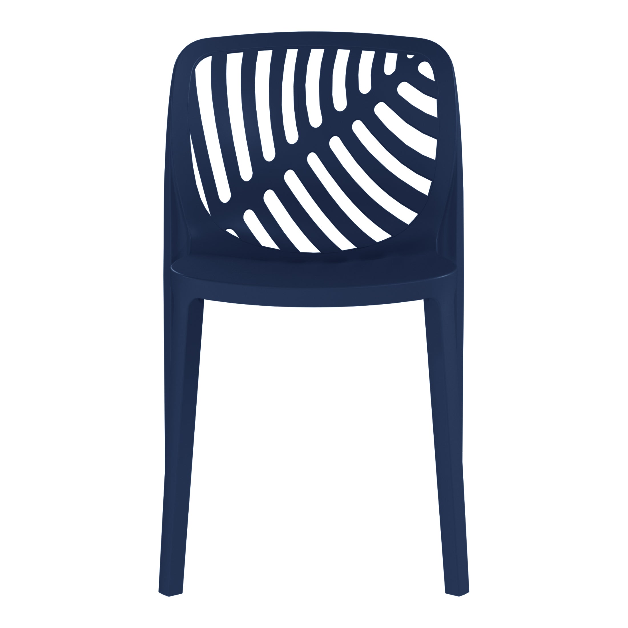 Sunshine Outdoor Modern Stackable Polypropylene Plastic Patio Bistro Dining Side Chairs (Set of 2)