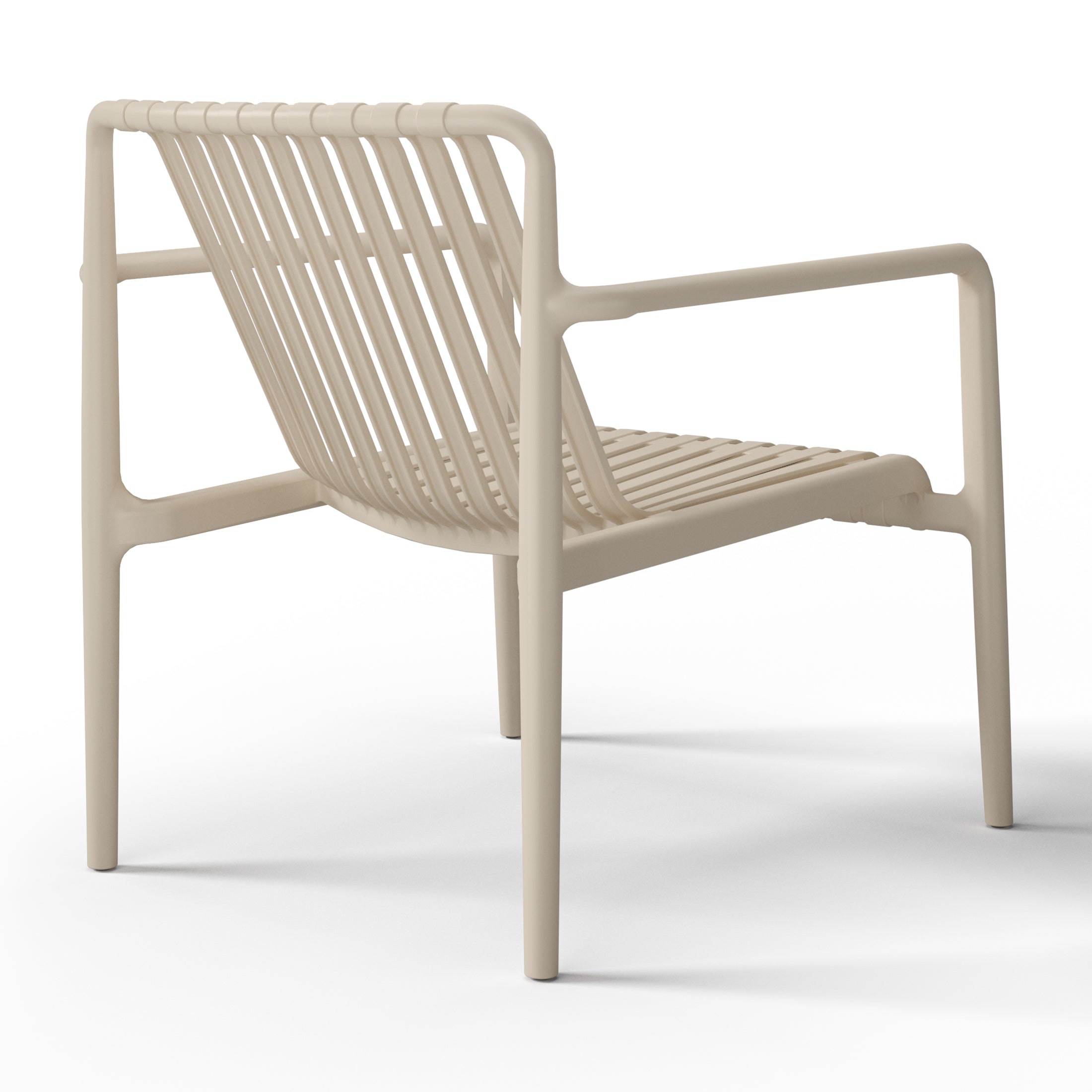 Sunshine Outdoor Modern Stackable Plastic Patio Club Armchairs (Set of 2)