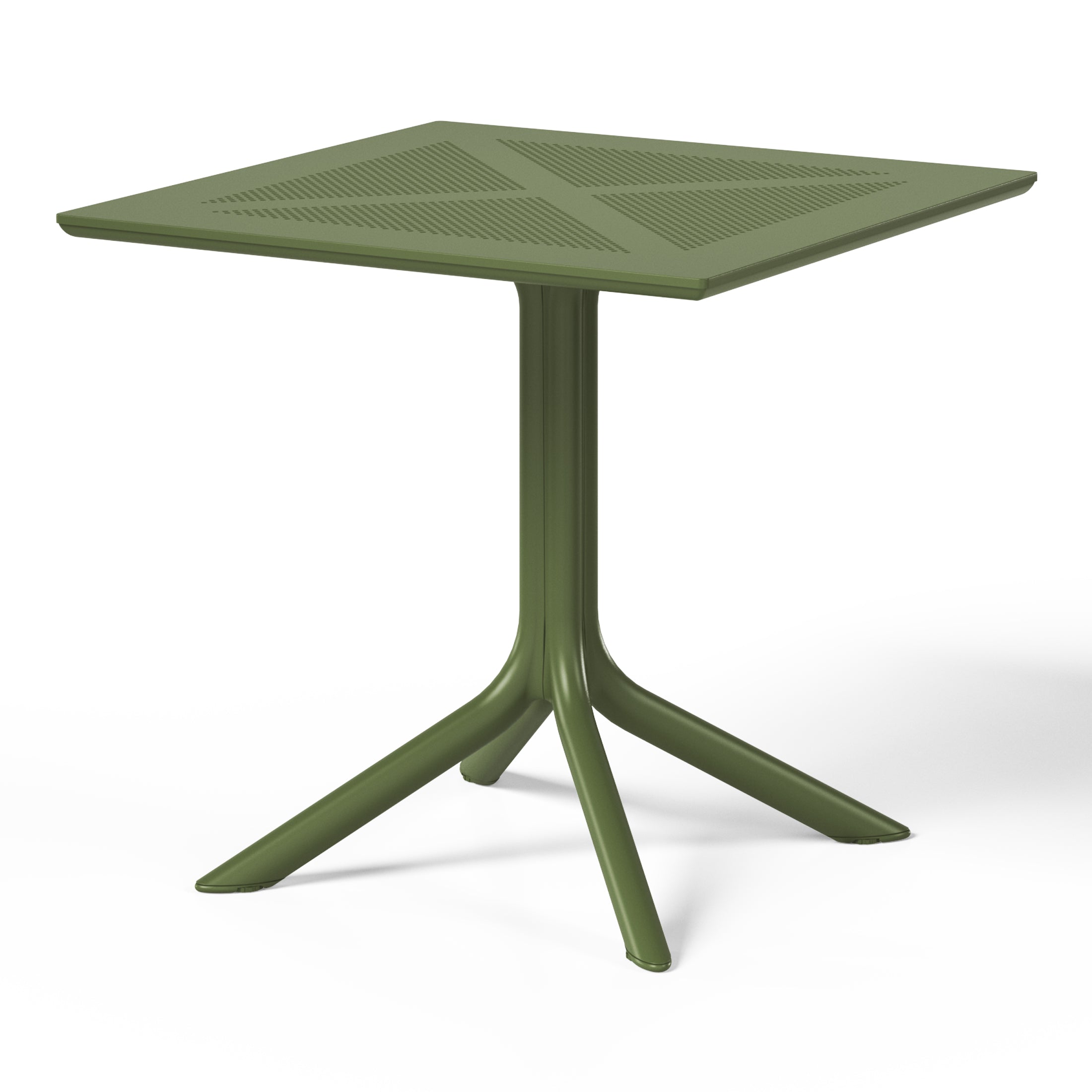 Sunshine 31.5" Square Plastic Outdoor Patio Dining Table for 4