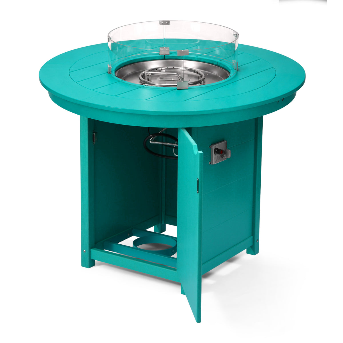 Sol 47" Modern Outdoor Patio Propane Round Counter Height Fire Pit Table