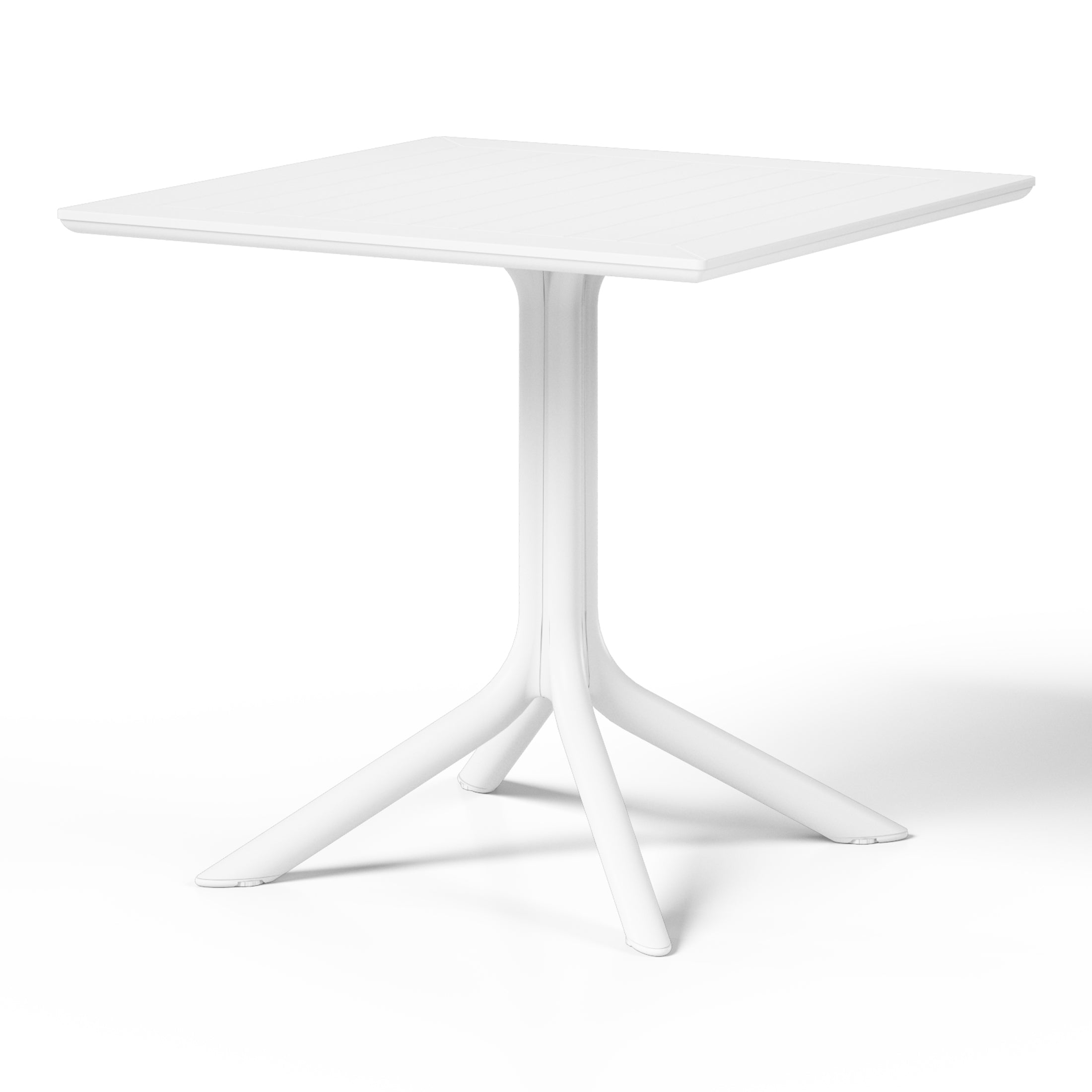 Sunshine Modern 5-Piece Resin Patio Dining Table Set with Stackable Patio Dining Chairs