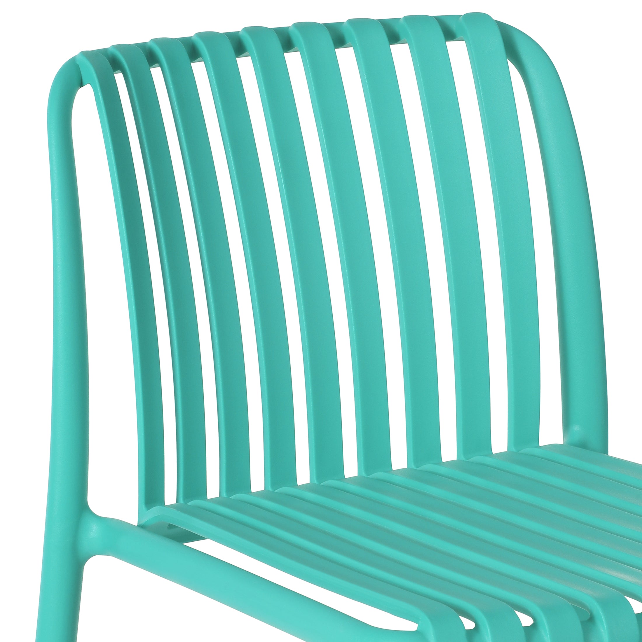 Sunshine 29.5" Outdoor Modern Polypropylene Plastic Patio Bar Height Stools (Set of 2)
