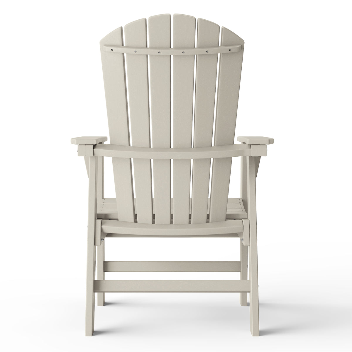 Portside Outdoor Patio Shell-back Adirondack Dining Chair Weather Resistant