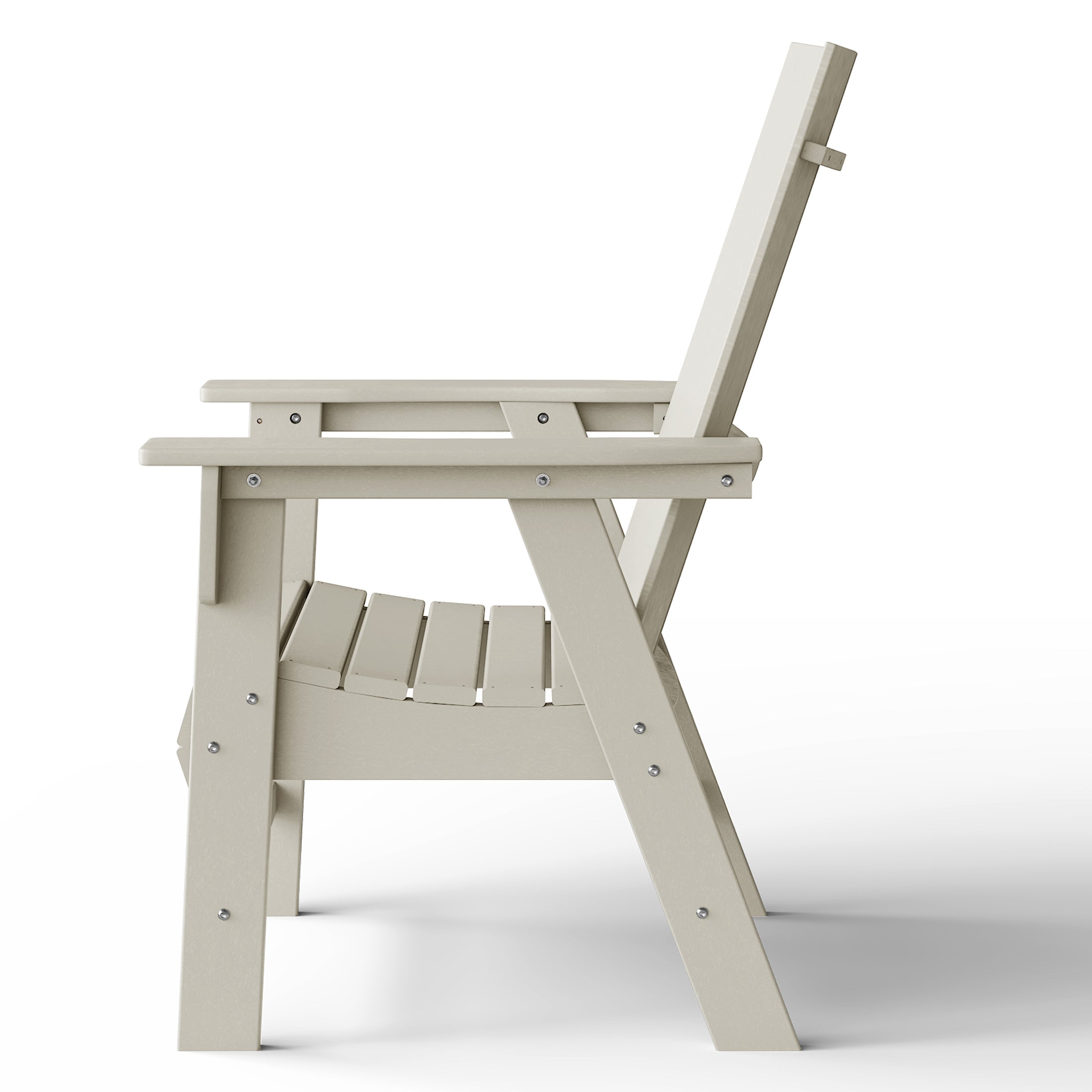 Palms Outdoor Patio HDPE Plastic Modern Adirondack Dining Chair