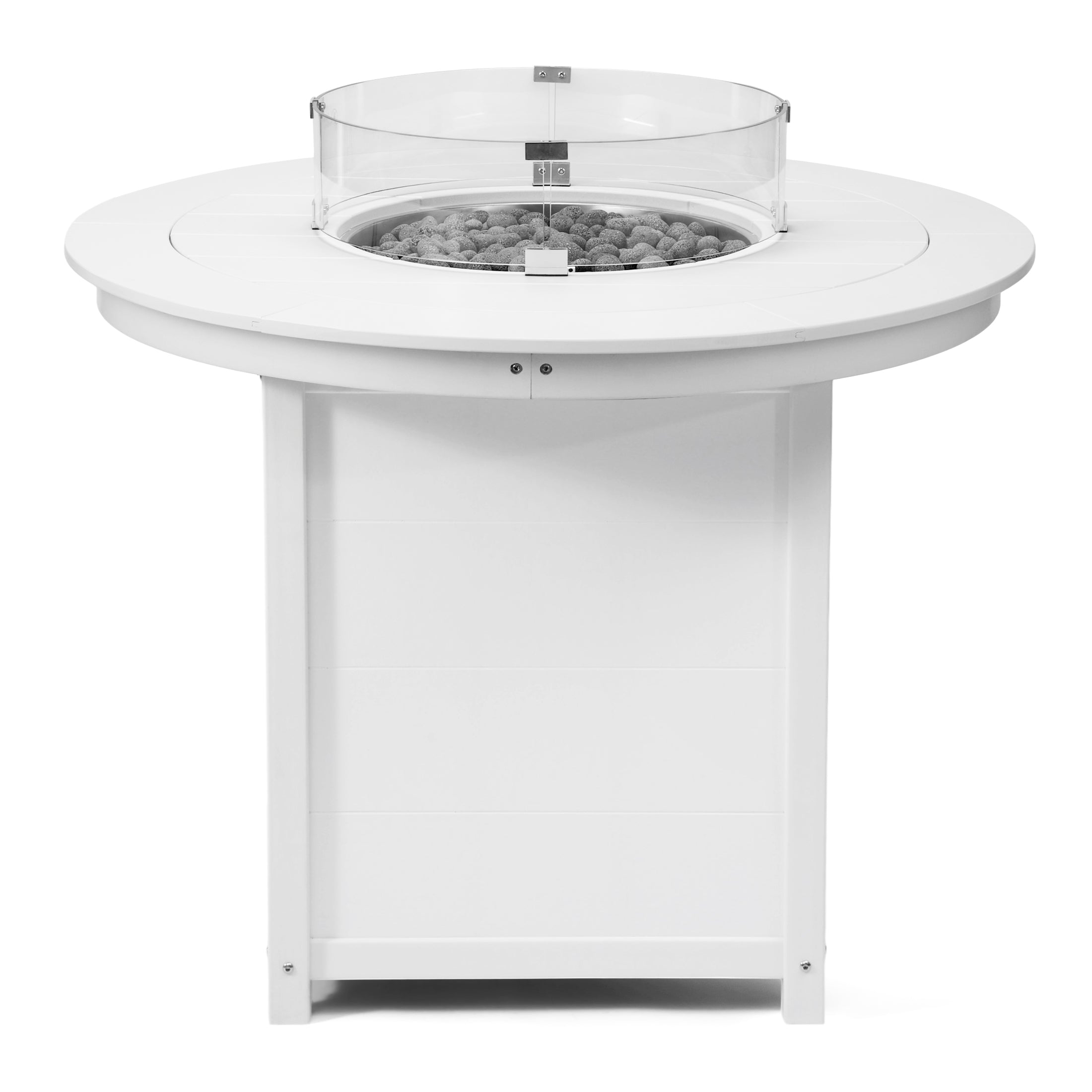 Sol 47" Modern Outdoor Patio Propane Round Counter Height Fire Pit Table