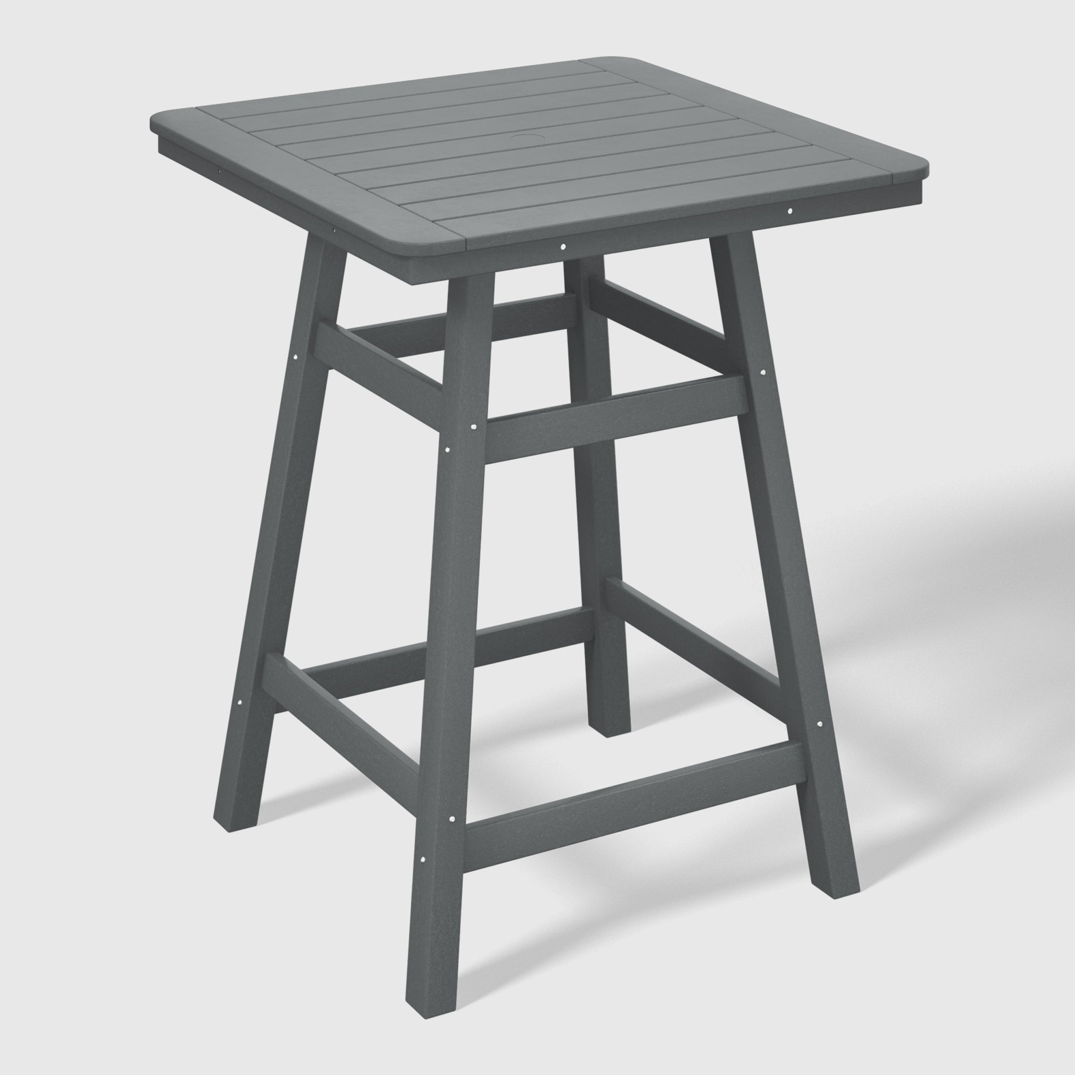 Paradise 5-Piece HDPE Outdoor Patio Dining Bar Bistro Table Set with Counter High Bar Stool