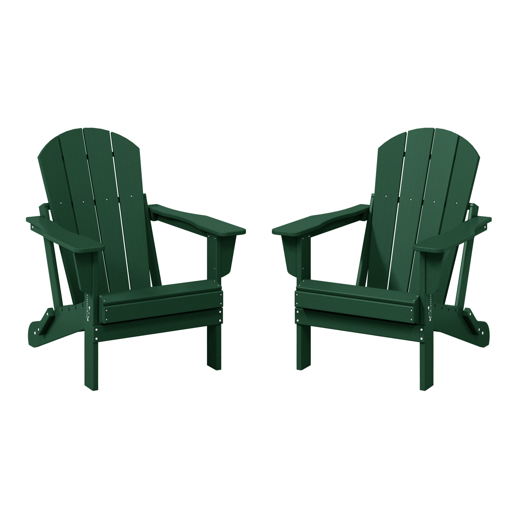 Paradise Westintrends 2 piece set outdoor folding Poly Adirondack chair