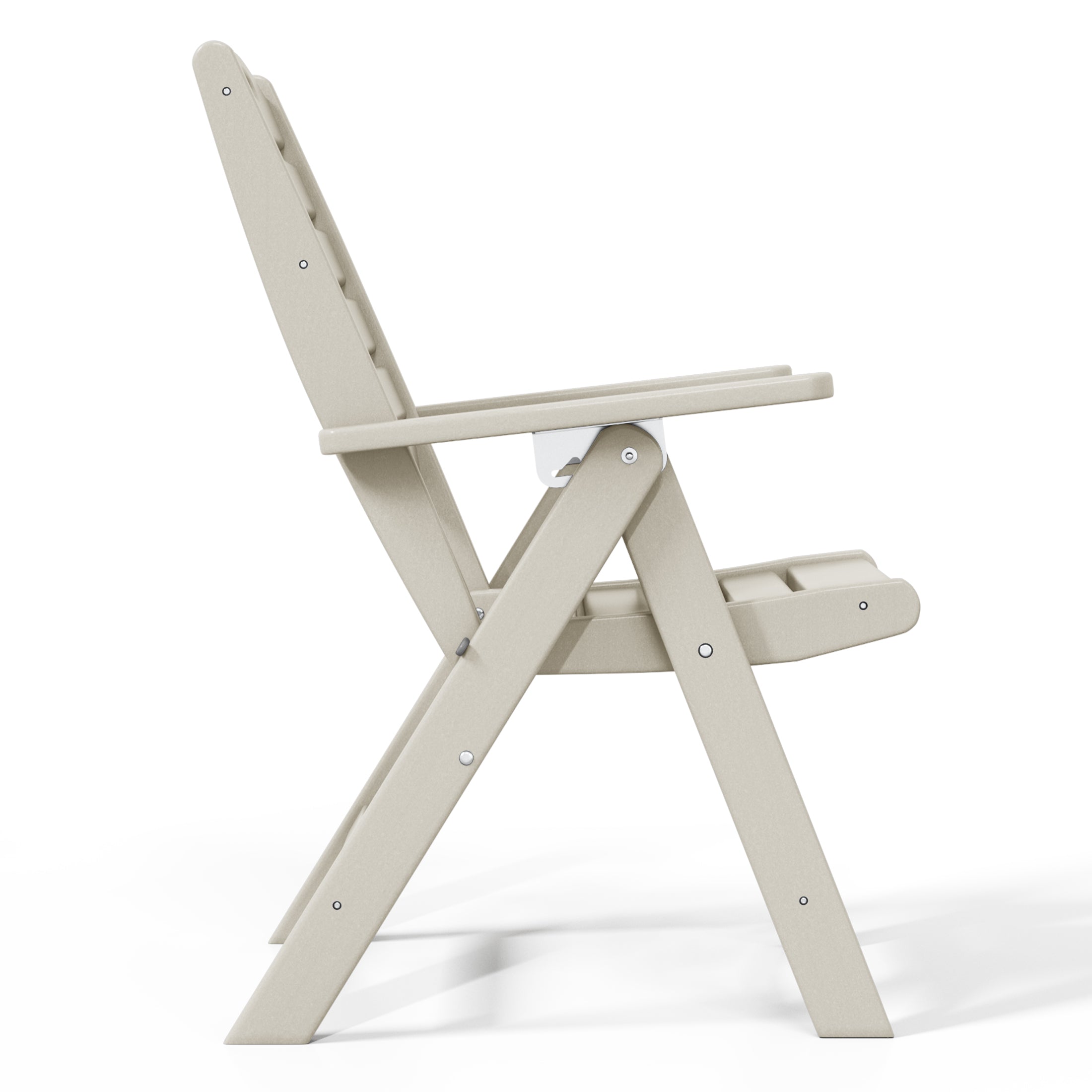 Cayman HDPE Adjustable Highback Folding Outdoor Patio Dining Chairs Set of 2