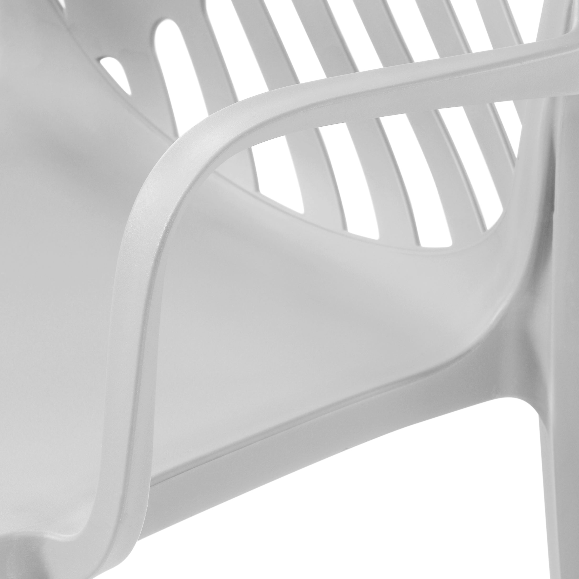 Sunshine Outdoor Modern Stackable Patio Dining Armchairs (Set of 2)