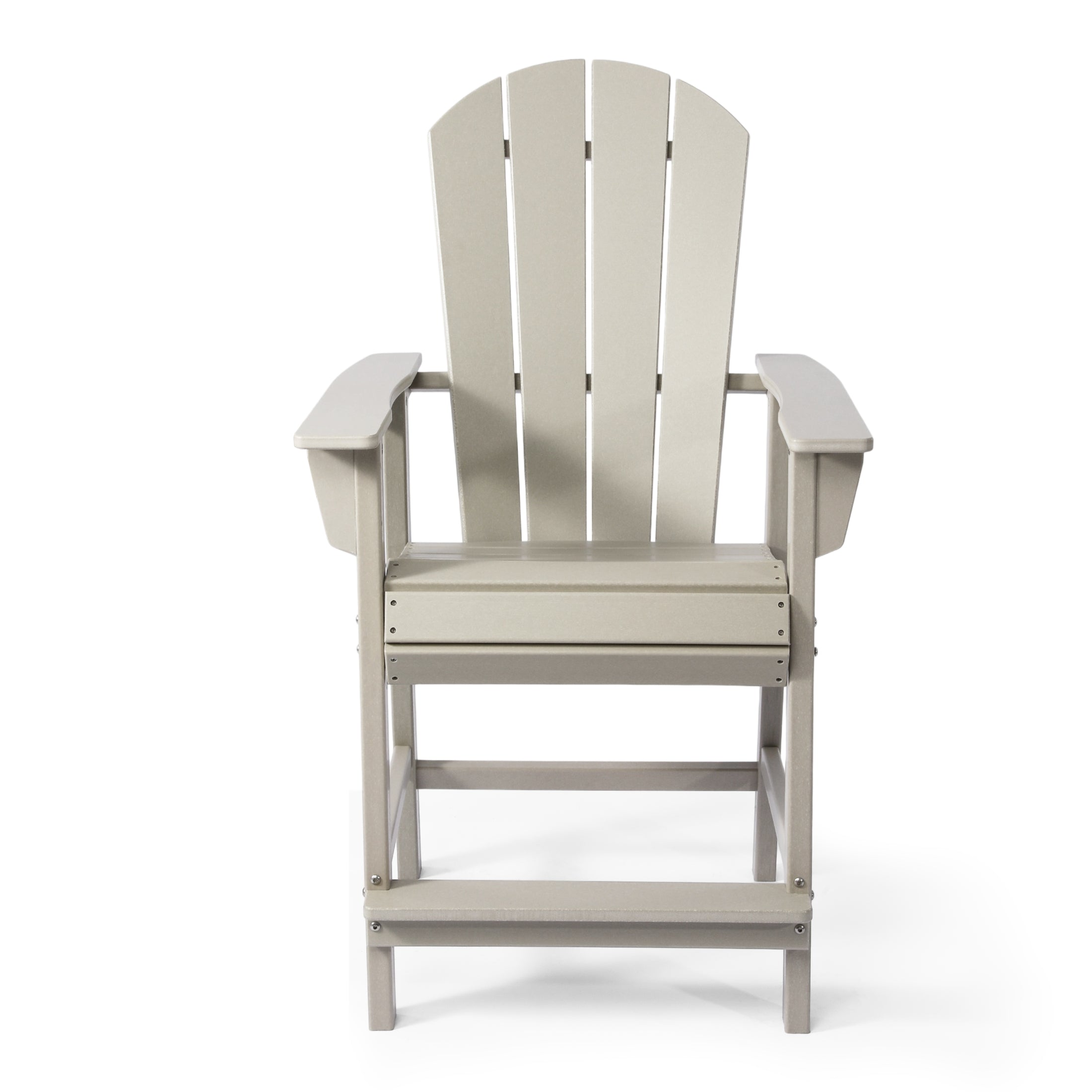 Paradise Outdoor HDPE  Tall Adirondack Counter Height Bar Chair With Cup Holder