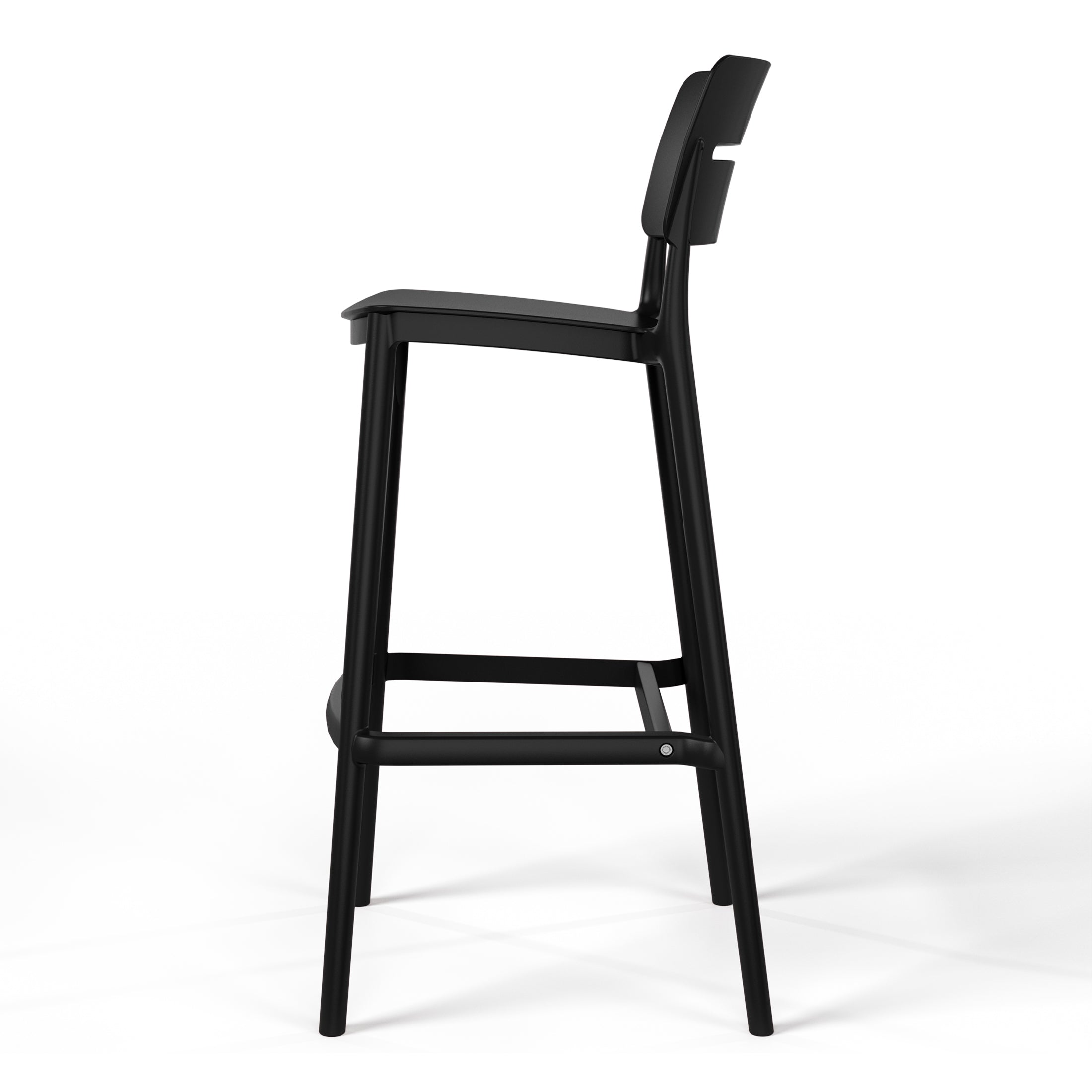 Sunshine Stackable Polypropylene Resin Plastic Outdoor Patio Bar Stools (Set of 2)