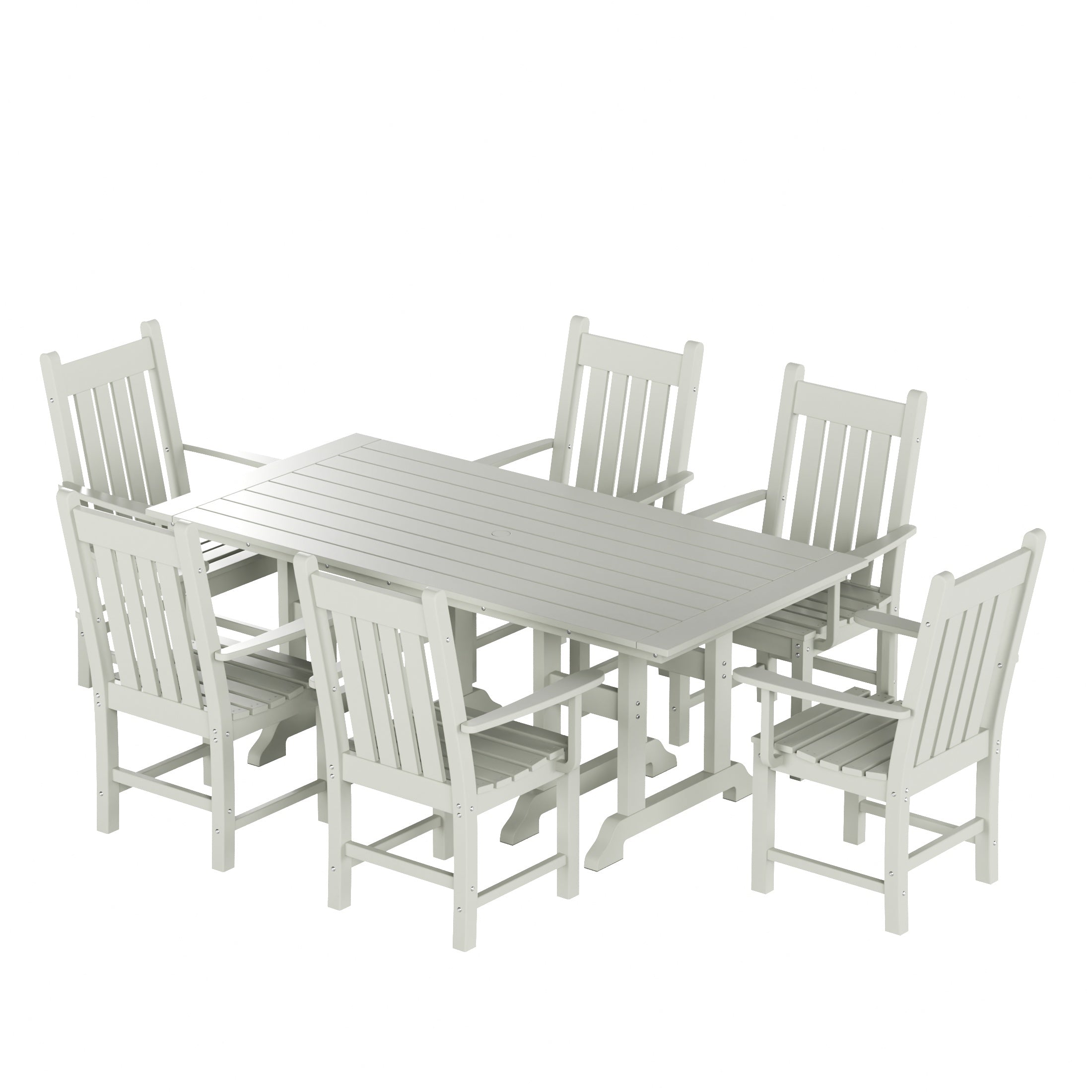 Paradise 7 Piece Outdoor Patio Dining Set Outdoor Table and Armchair Set