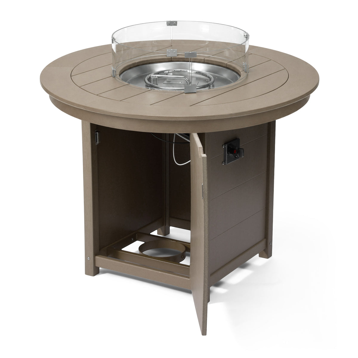 Sol 47" Modern Outdoor Patio Propane Round Counter Height Fire Pit Table