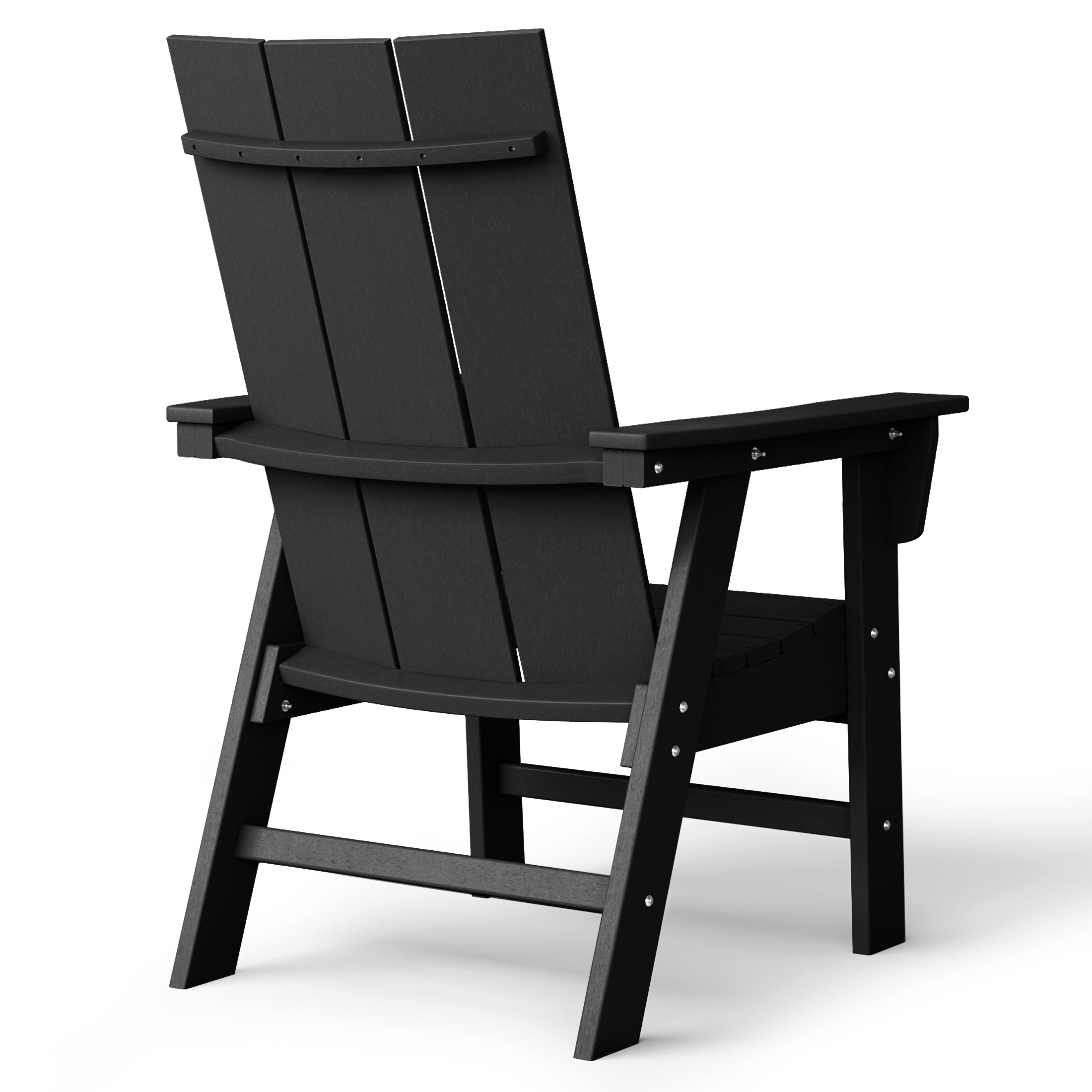 Palms Outdoor Patio HDPE Plastic Modern Adirondack Dining Chairs (Set of 2)