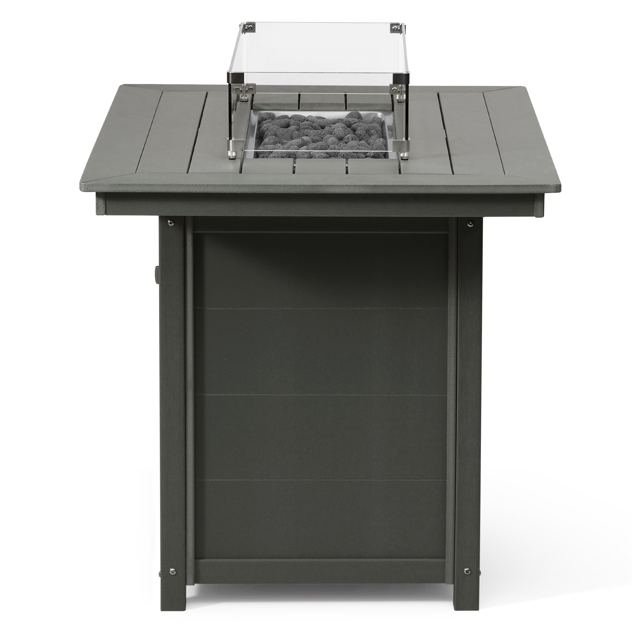 Sol 46" Modern Outdoor Patio Gas Propane Rectangle Fire Pit Table