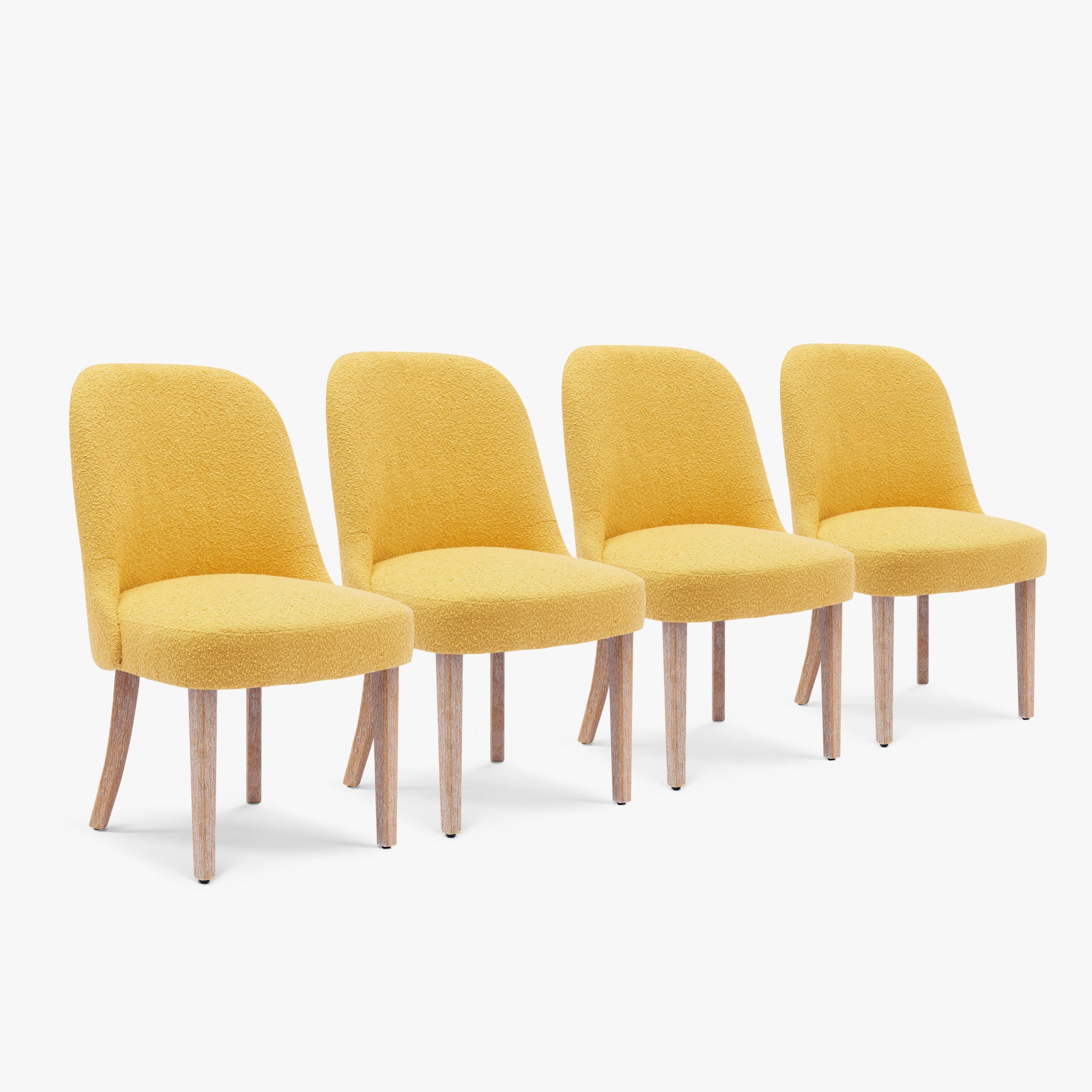 Amélie Mid-Century Modern Upholstered Boucle Dining Chair (Set of 4)