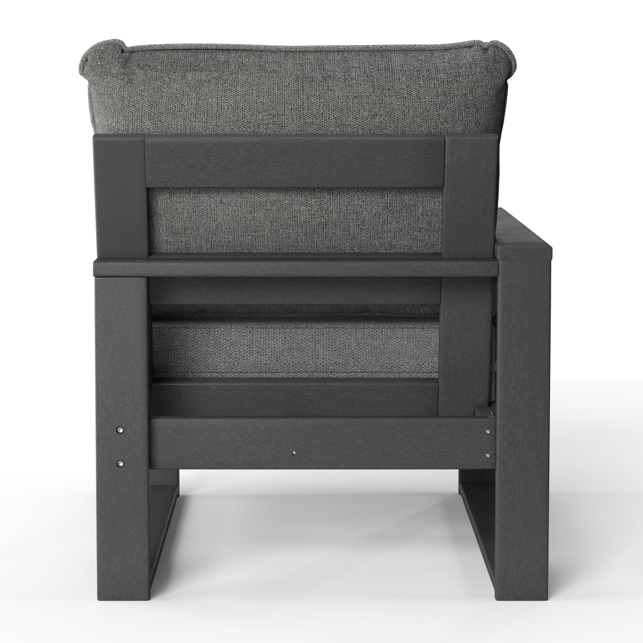 Rockaway Outdoor HDPE All-Weather Modern Patio Loveseat with Waterproof Cushions