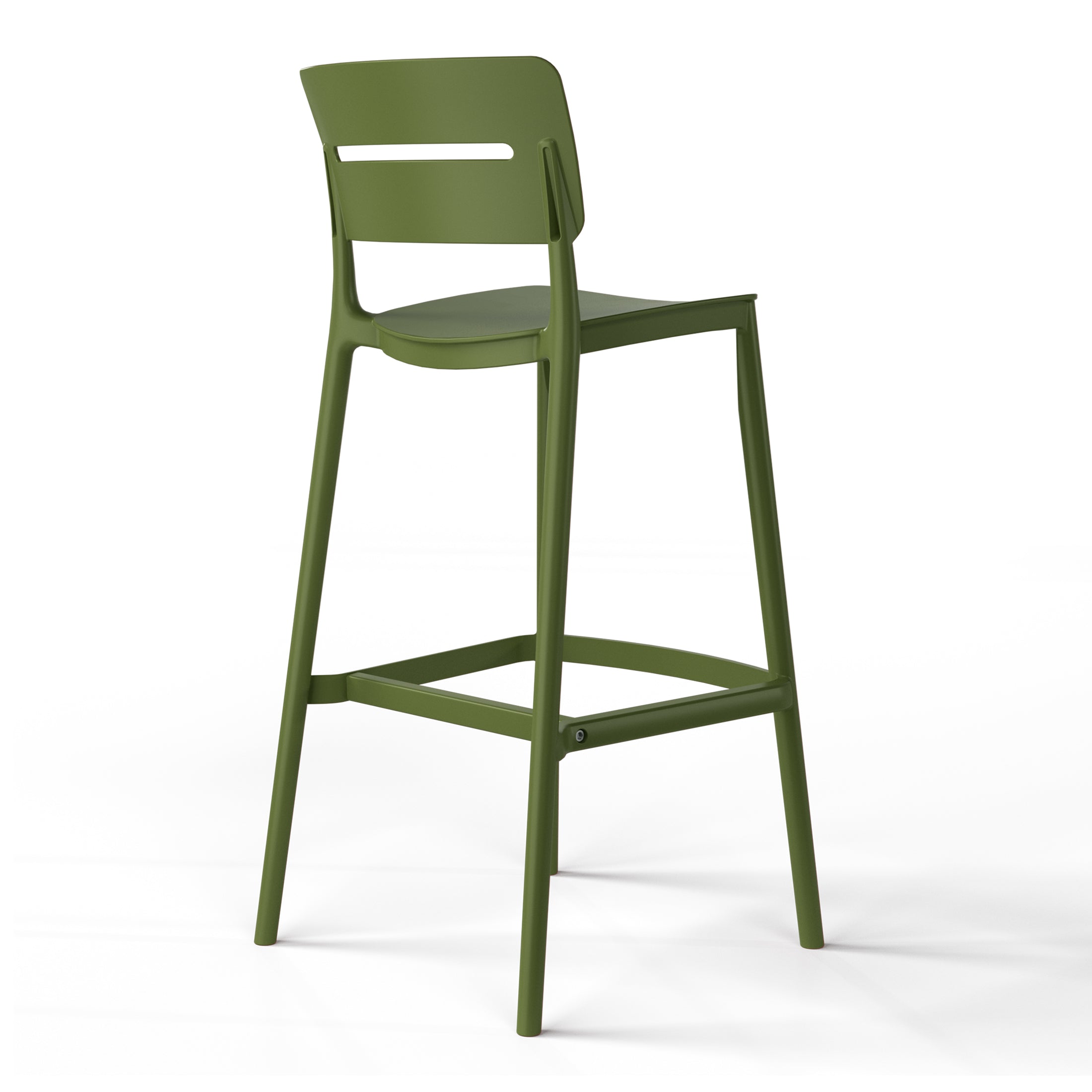 Sunshine Stackable Polypropylene Resin Plastic Outdoor Patio Bar Stools (Set of 2)