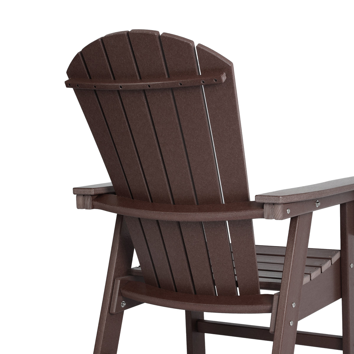 Portside Outdoor Patio Shell-back Adirondack Dining Chair Weather Resistant
